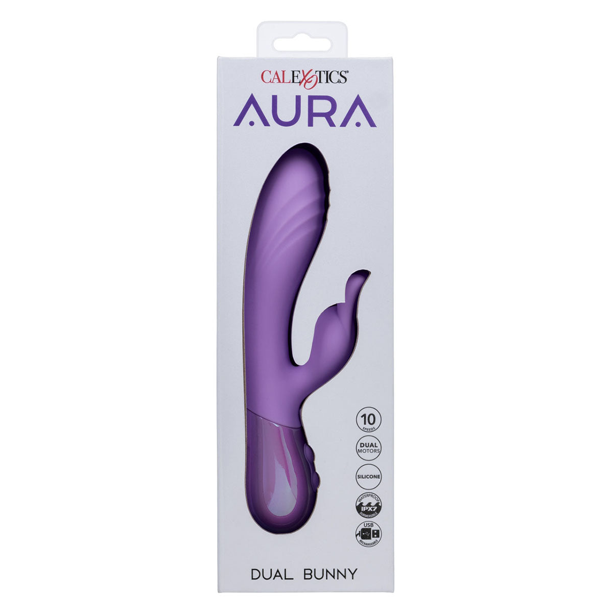 CalExotics® Aura Dual Ripple Vibe – Violet clair