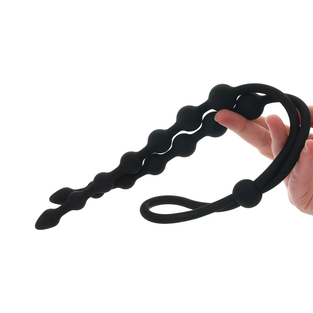 NMC – Arse Beads – Ribbed Silicone Anal Beads – Black