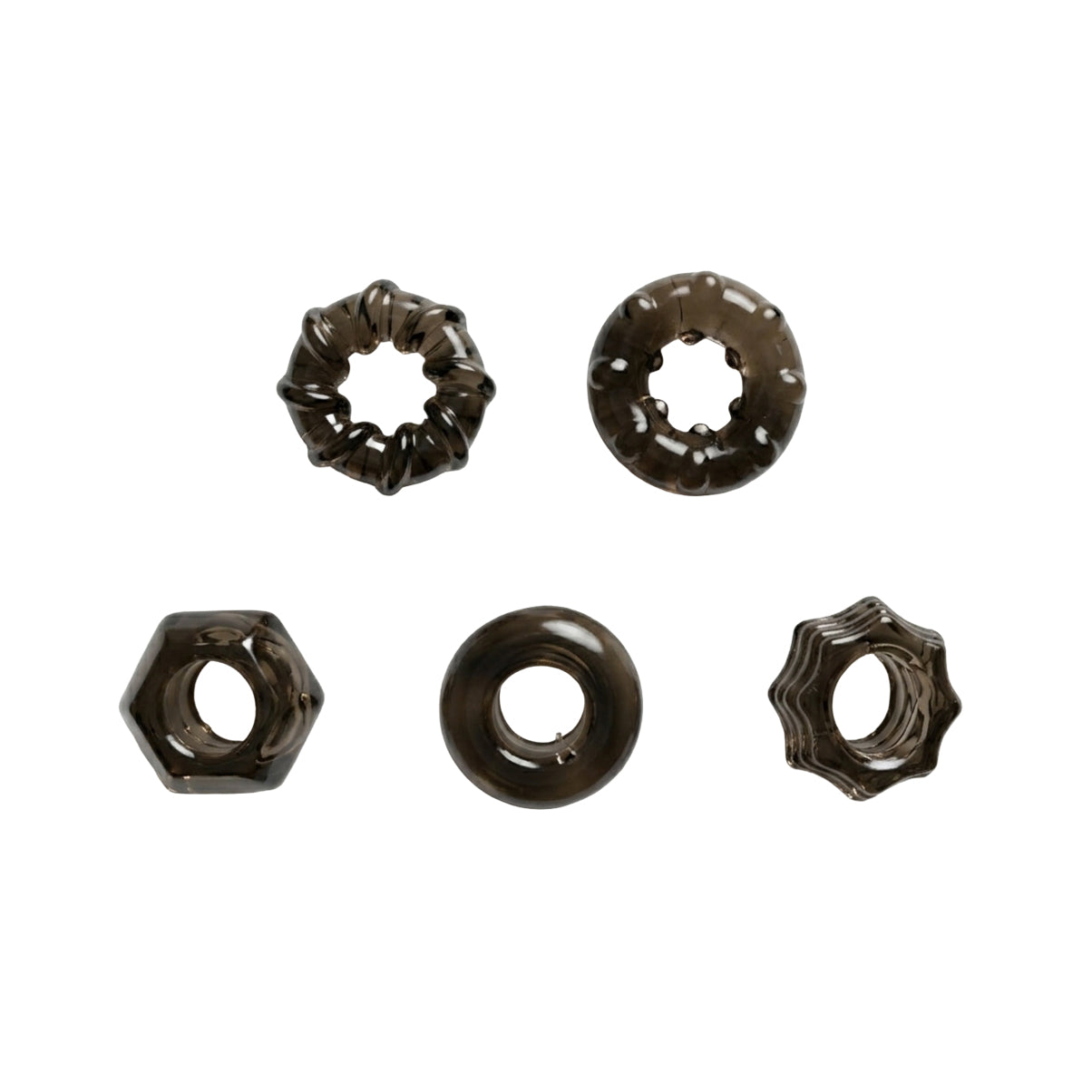 NMC – Hardcore Powerful Set – Hygienic Ornaments – 5 Rings – Black