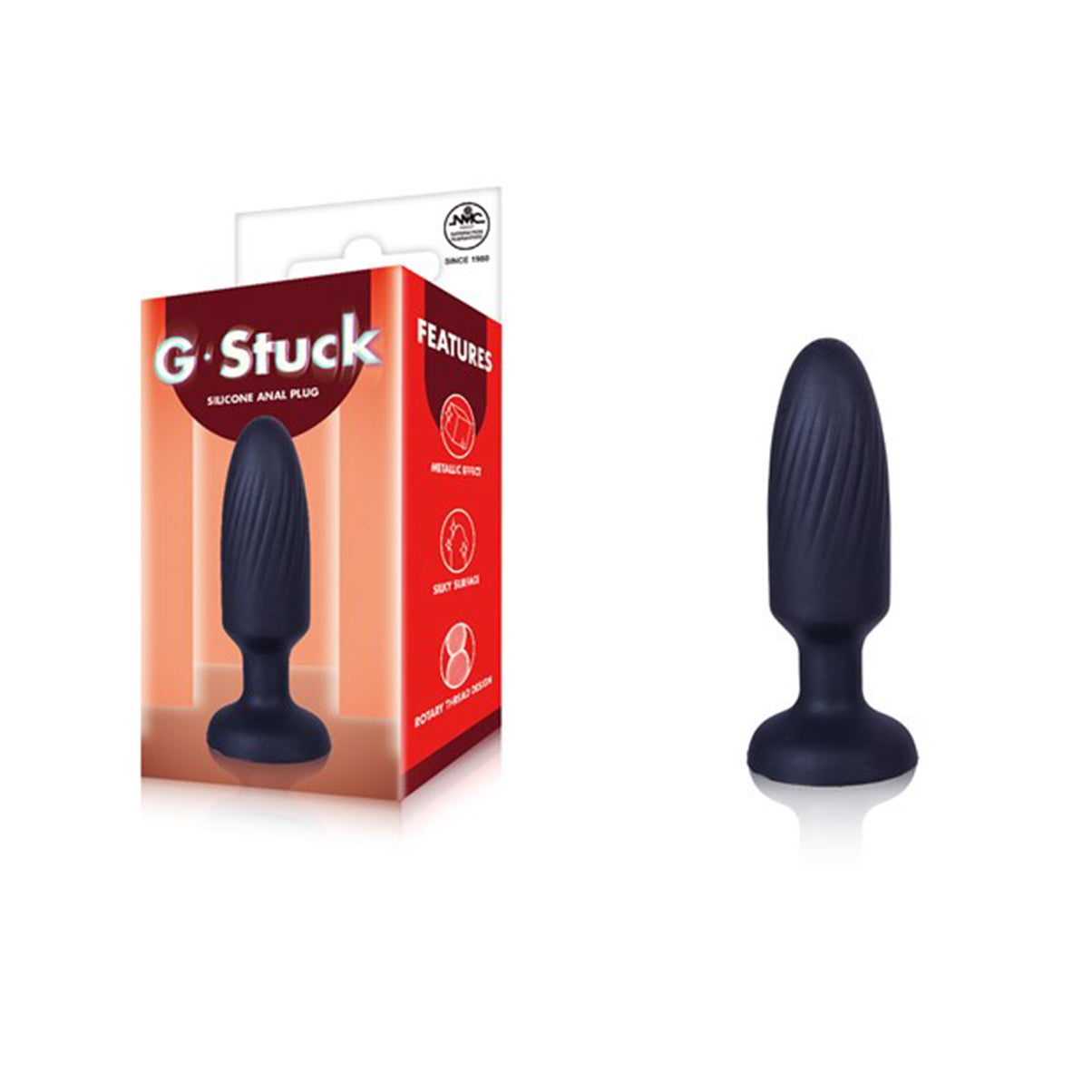 NMC – G Stuck – Silicone Anal Plug – Metallic Black