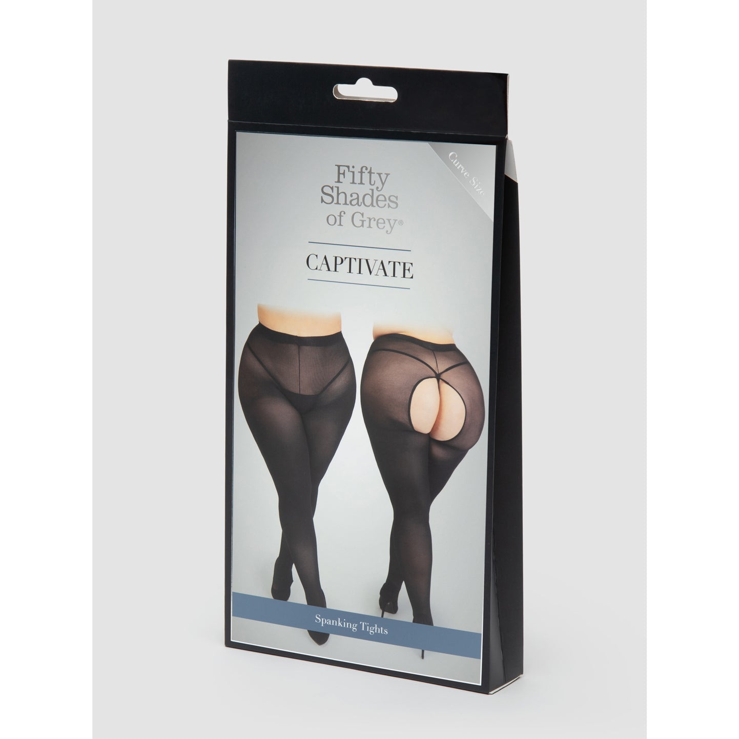 Fifty Shades of Grey Captivate Spanking Tights - Black - Curve Size