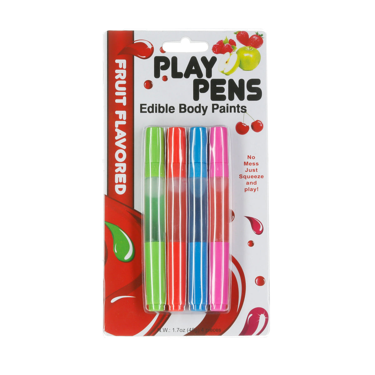 Hott Products - Crayons de corps comestibles aromatisés aux fruits – Lot de 4