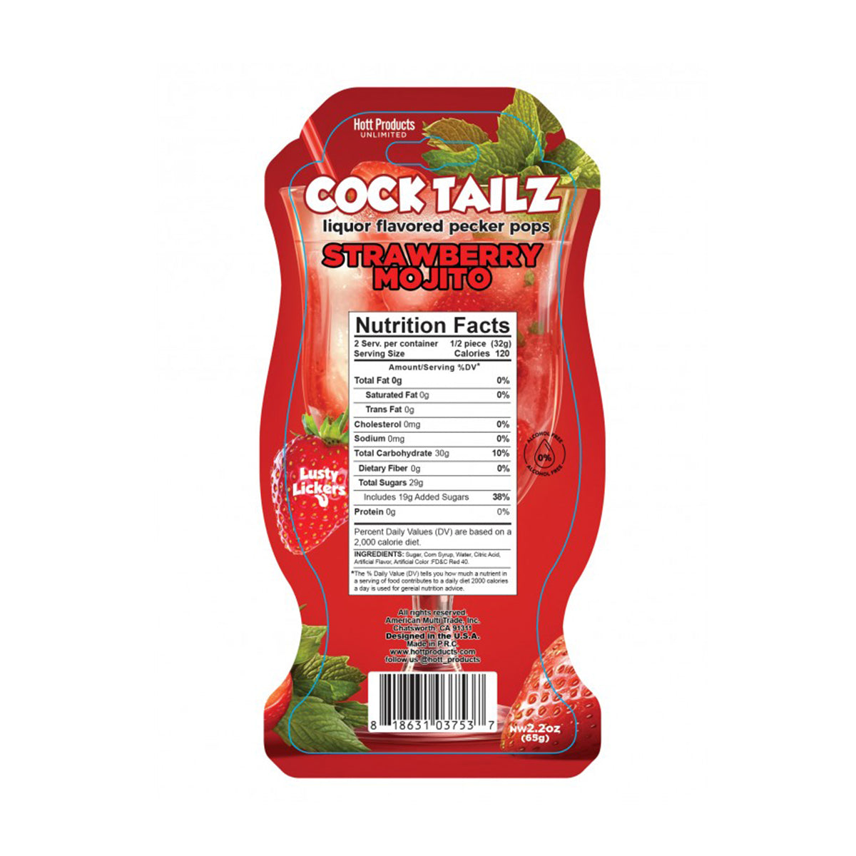 Cocktailz Fraise Mojito Sucette Pénis