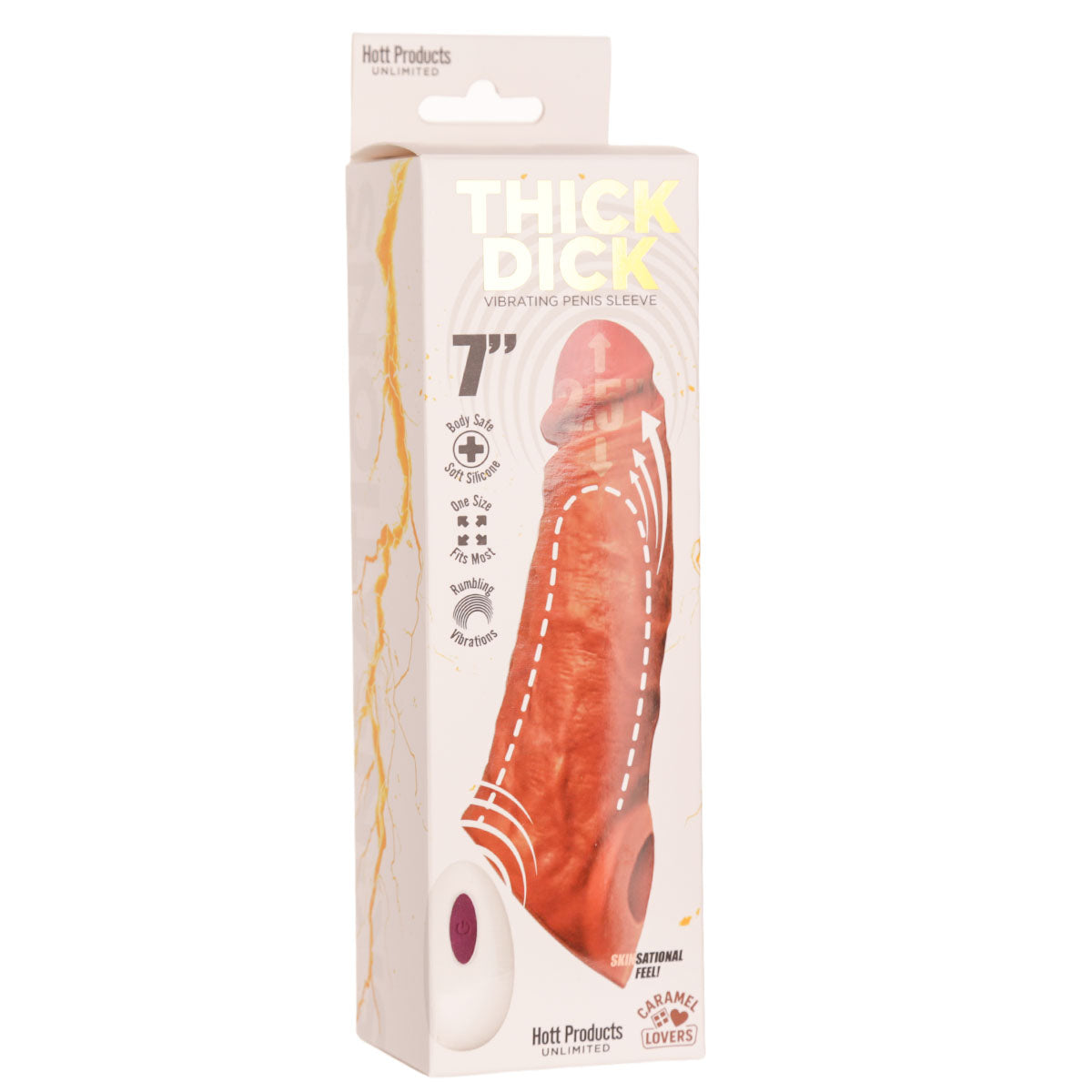 Manchon vibrant épais pour pénis – Caramel