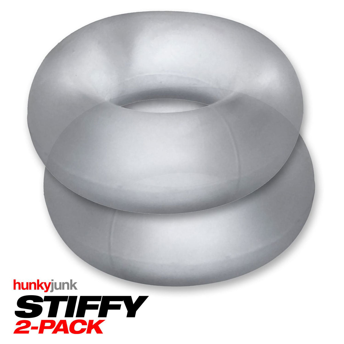 Oxballs Silicone Hunky Junk - 2 anneaux péniens - Transparent givré