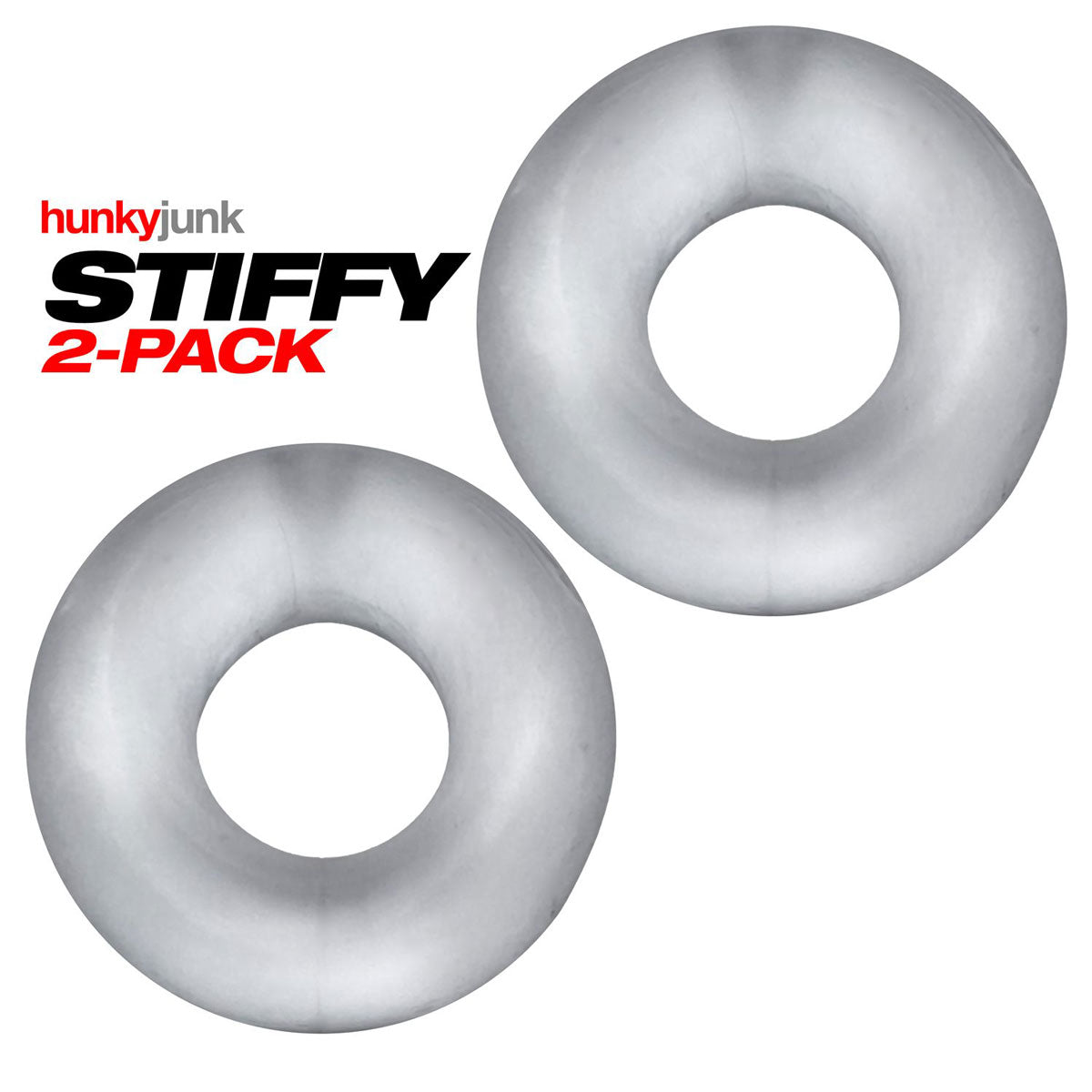 Oxballs Silicone Hunky Junk - 2 anneaux péniens - Transparent givré
