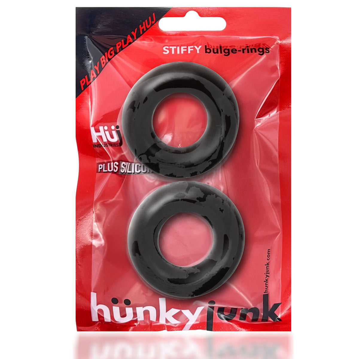 Oxballs Silicone Hunky Junk - Anneaux péniens C-Rings, lot de 2 - Tar Ice
