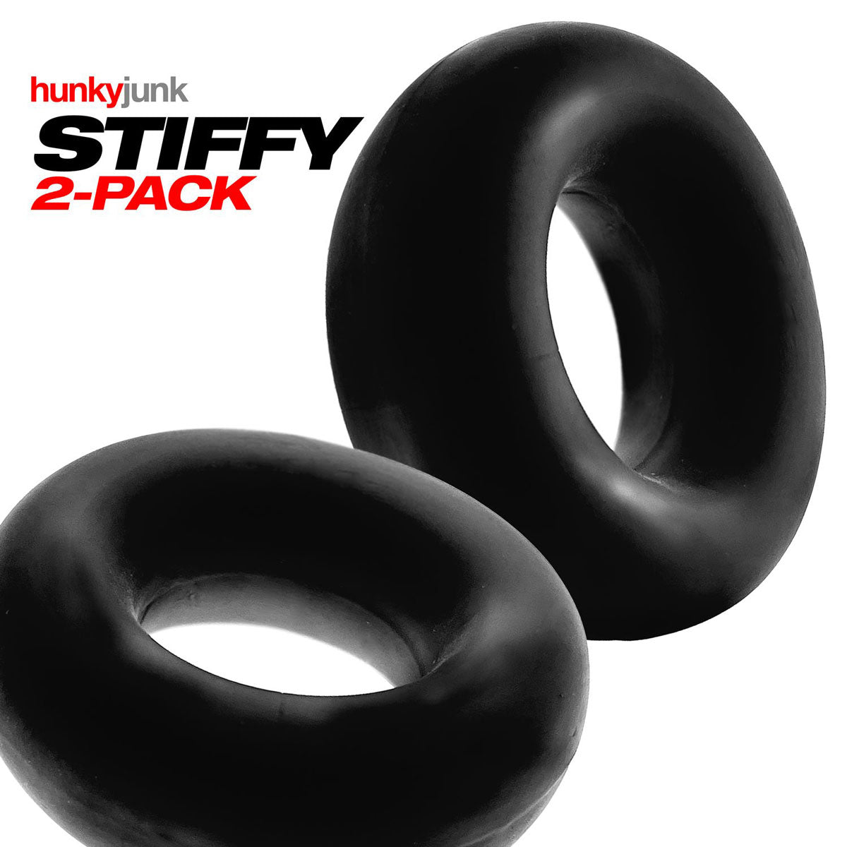 Oxballs Silicone Hunky Junk - Anneaux péniens C-Rings, lot de 2 - Tar Ice