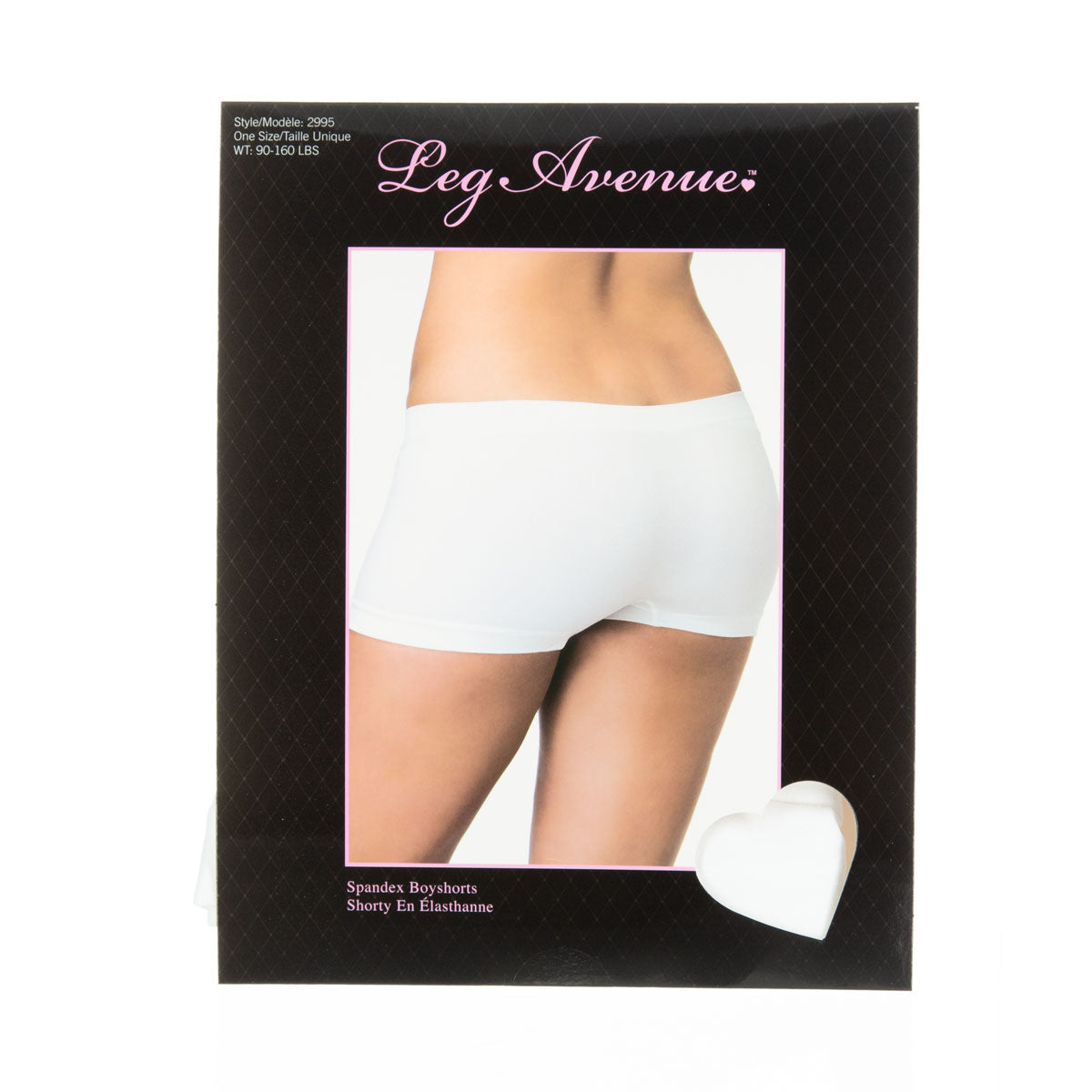Shorty en Spandex Leg Avenue - Blanc