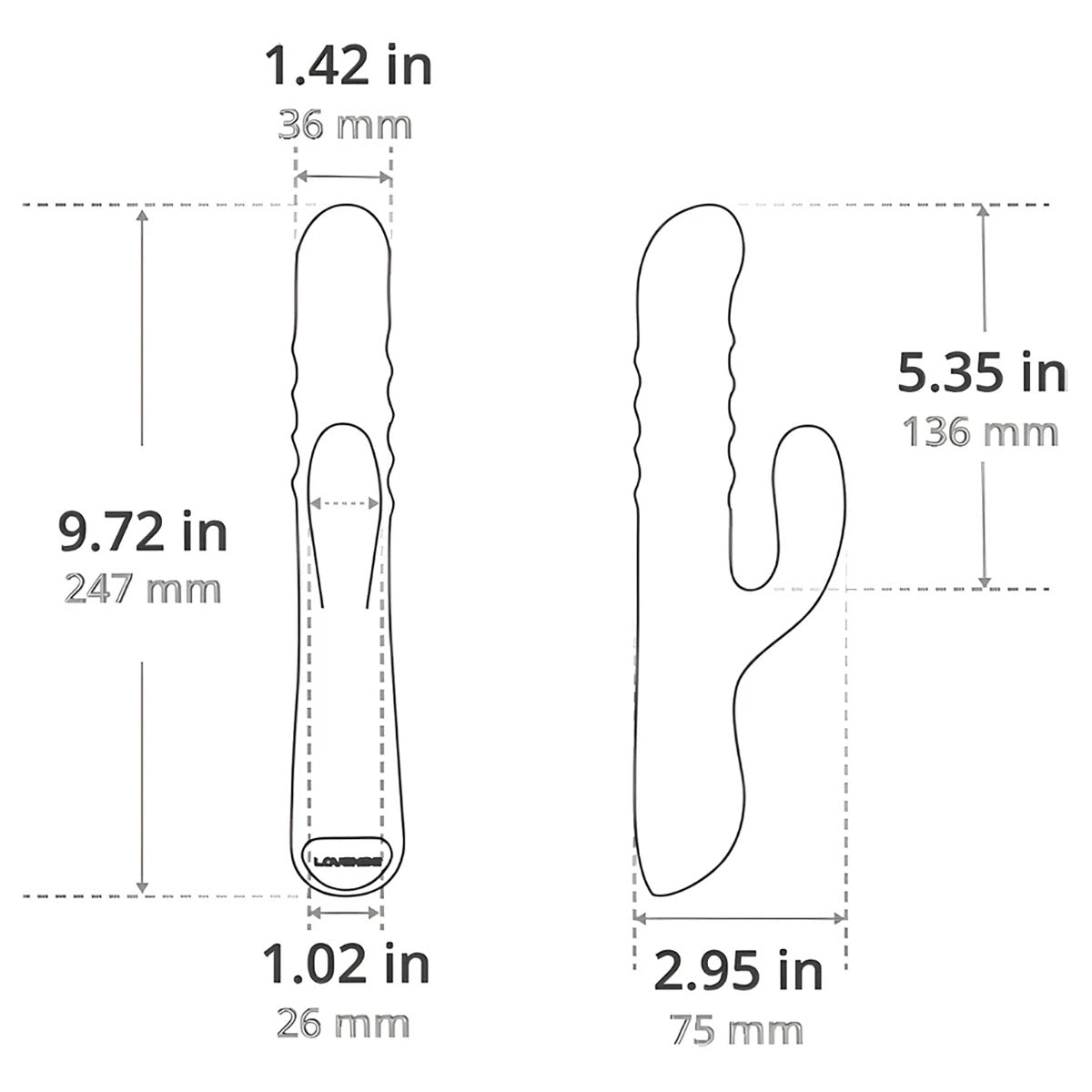 Vibromasseur Lapin LOVENSE Velvo Perlé pour Point G et Clitoris