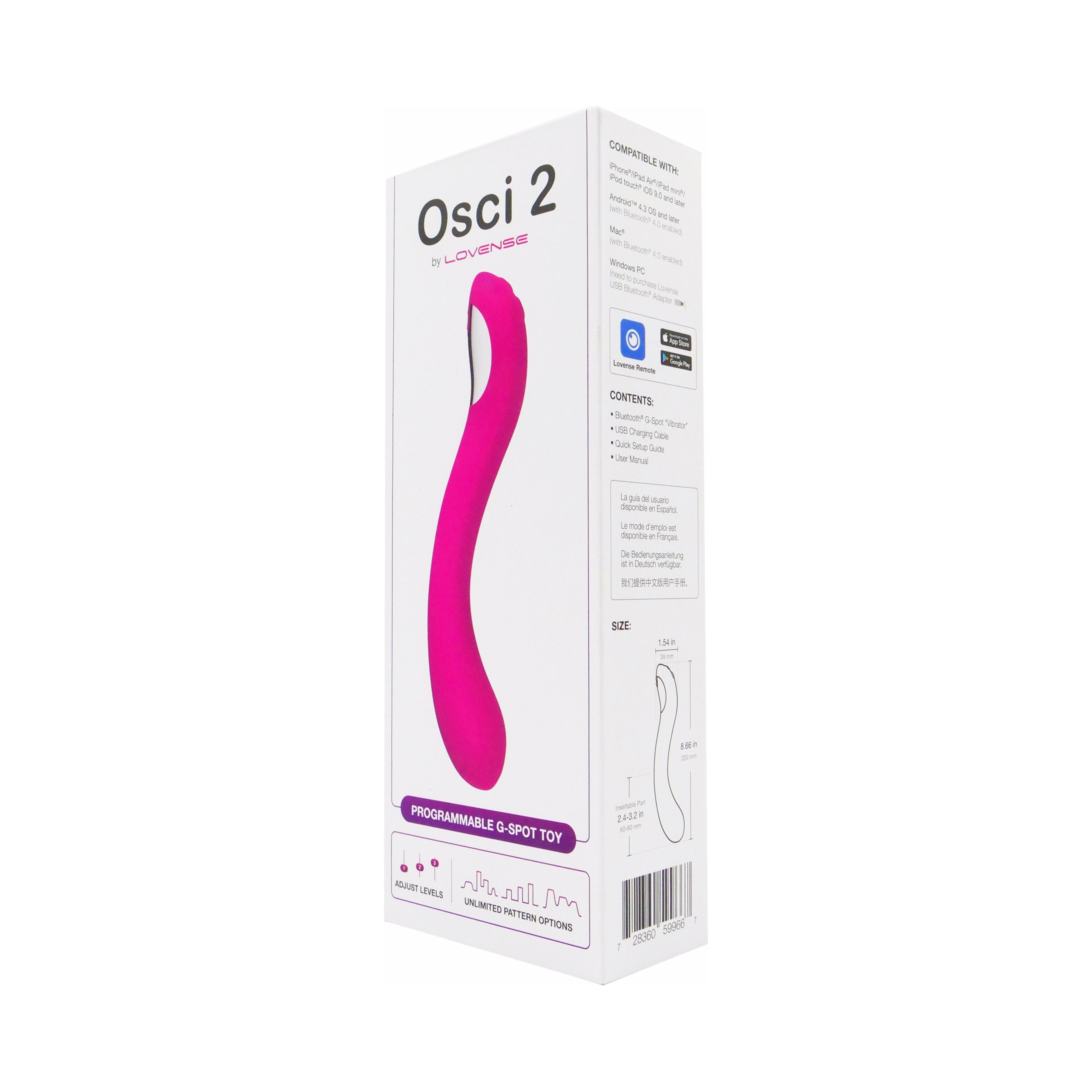 Lovense - Osci 2 - G-Spot Oscillation Wand - Pink