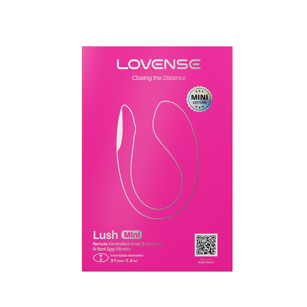 Lovense Lush Mini Remote Control Vibrator - Pink