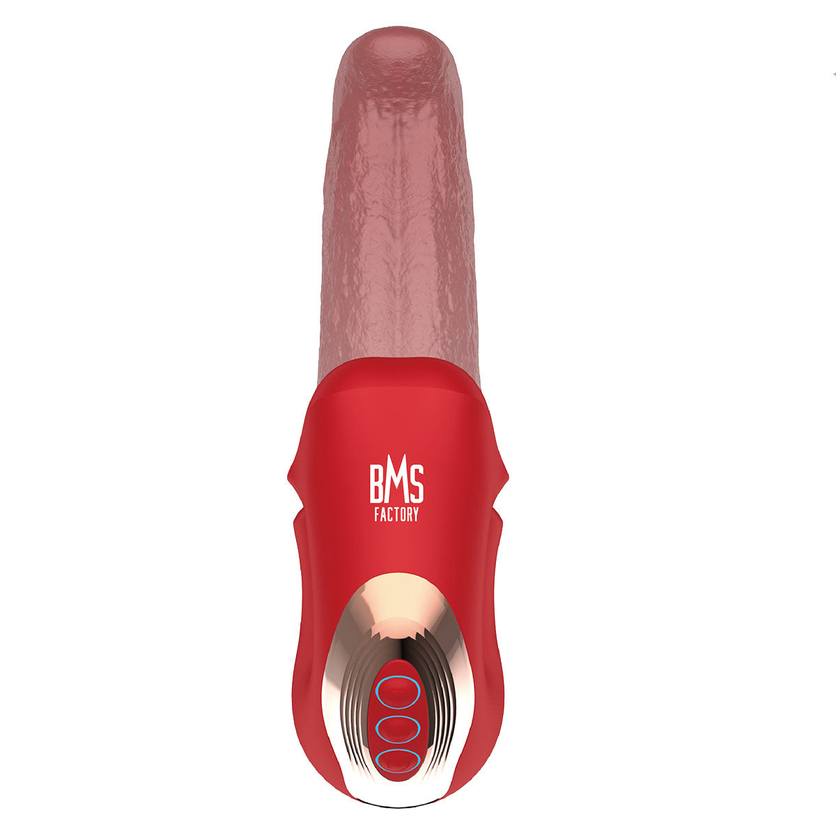 BMS Factory Kissing Lips Dual Stimulator - Red