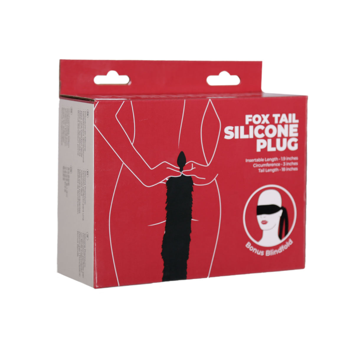 Châtiment - Plug anal en silicone queue de renard - Noir