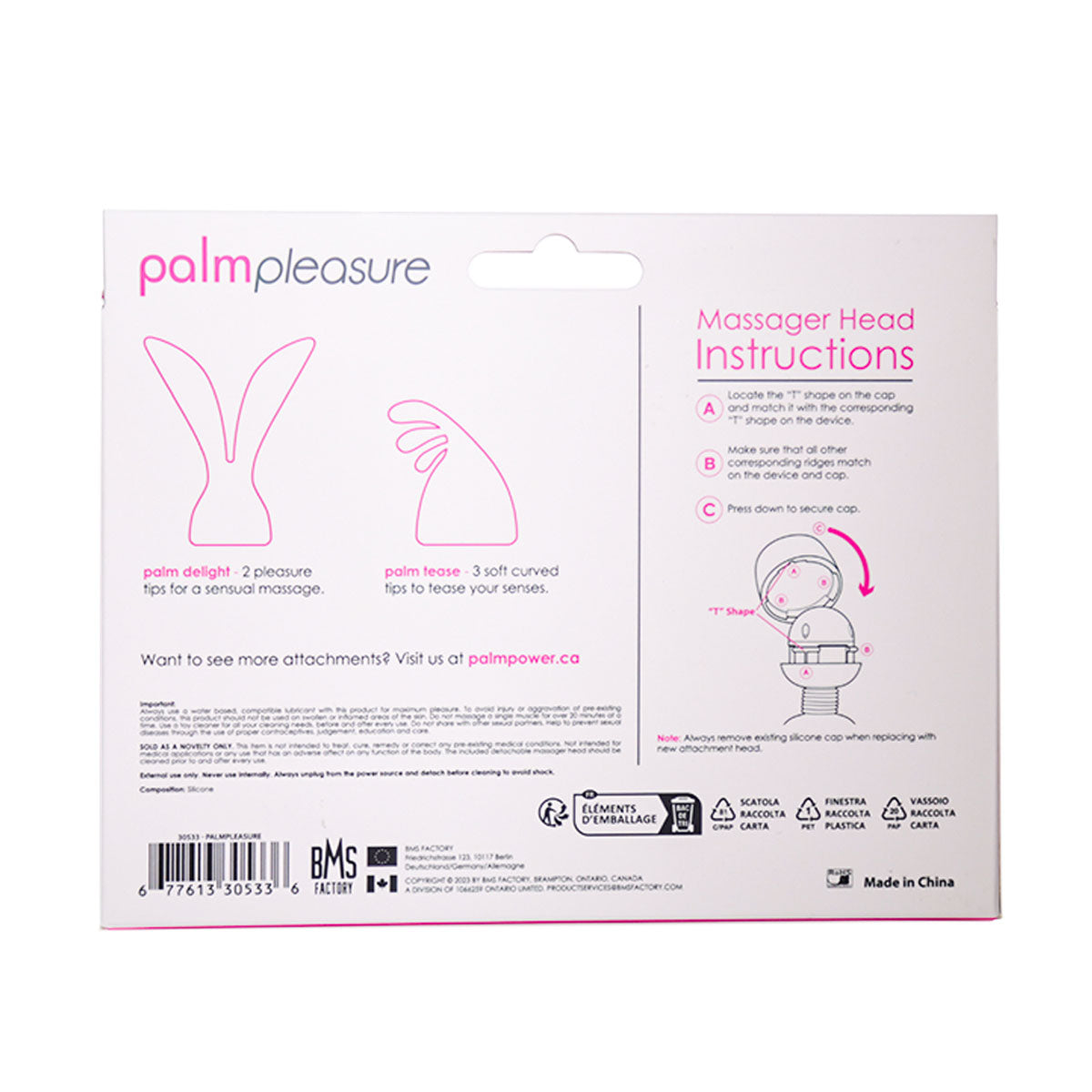 PalmPower - Embouts PalmPleasure (À utiliser avec PalmPower)