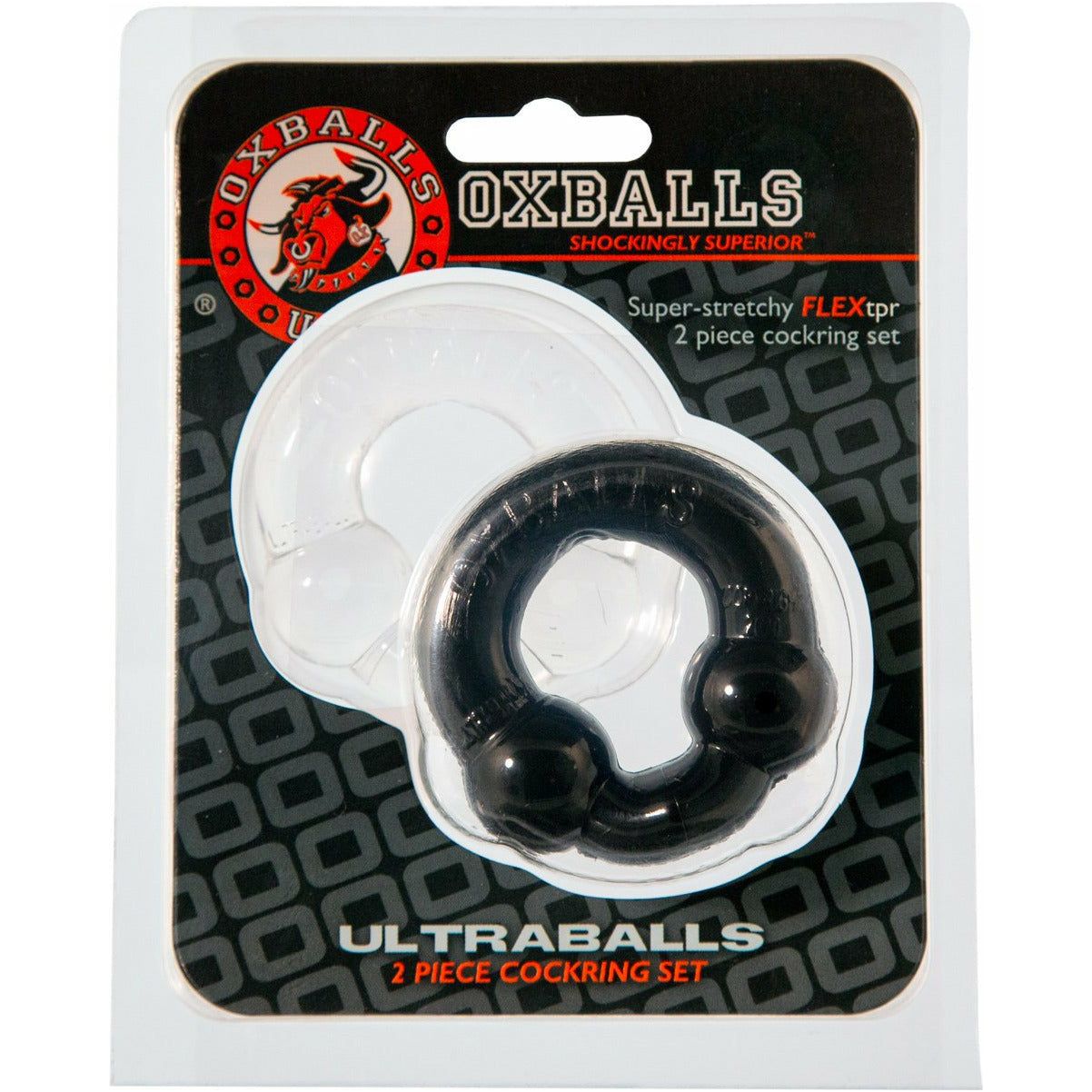 OXBALLS - Ultraballs Cockring - 2 Pack - Black/Clear