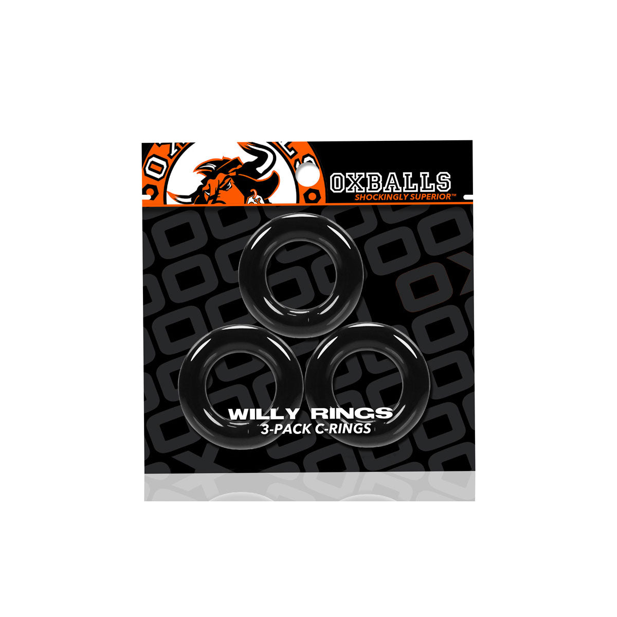 Oxballs Willy Rings – Anneaux Péniens – Lot de 3 – Noir