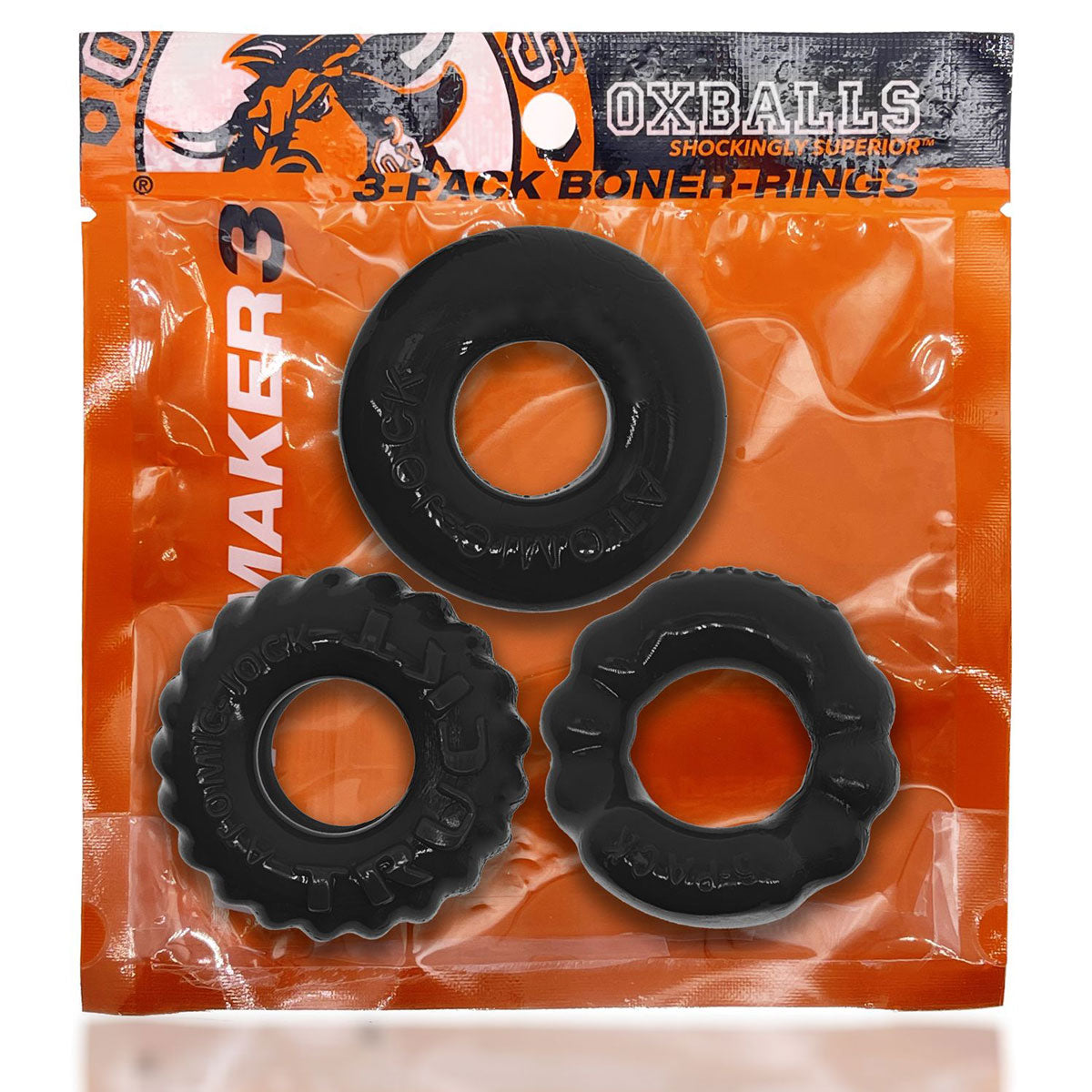 Oxballs - Anneaux de Cock Bonemaker 3-Pack - Noir