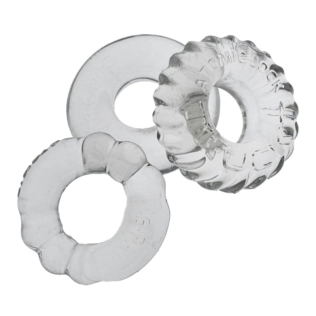 Oxballs Bonemaker - Lot de 3 anneaux péniens - Transparents