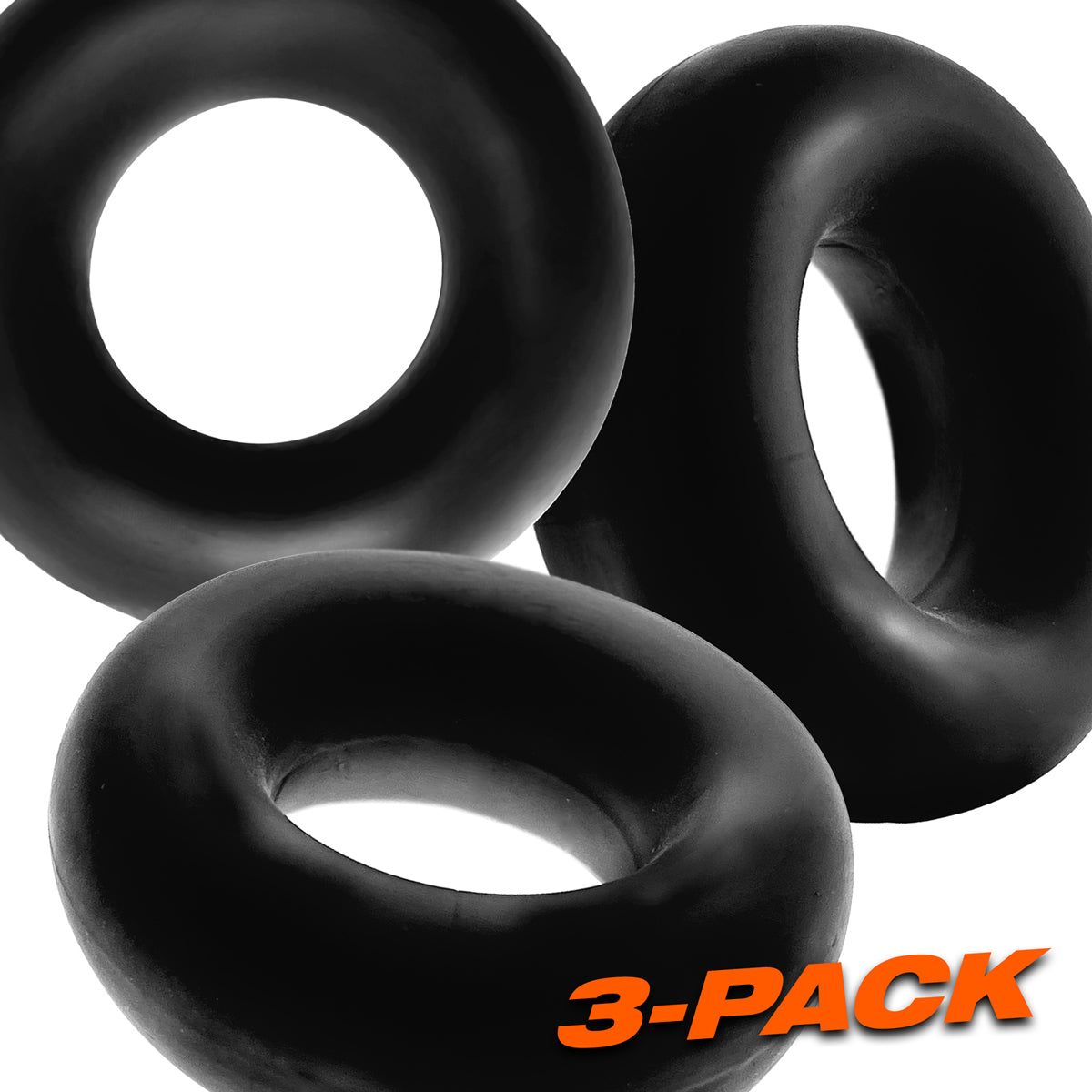 Oxballs Fat Willy Lot de 3 anneaux péniens géants – Noir