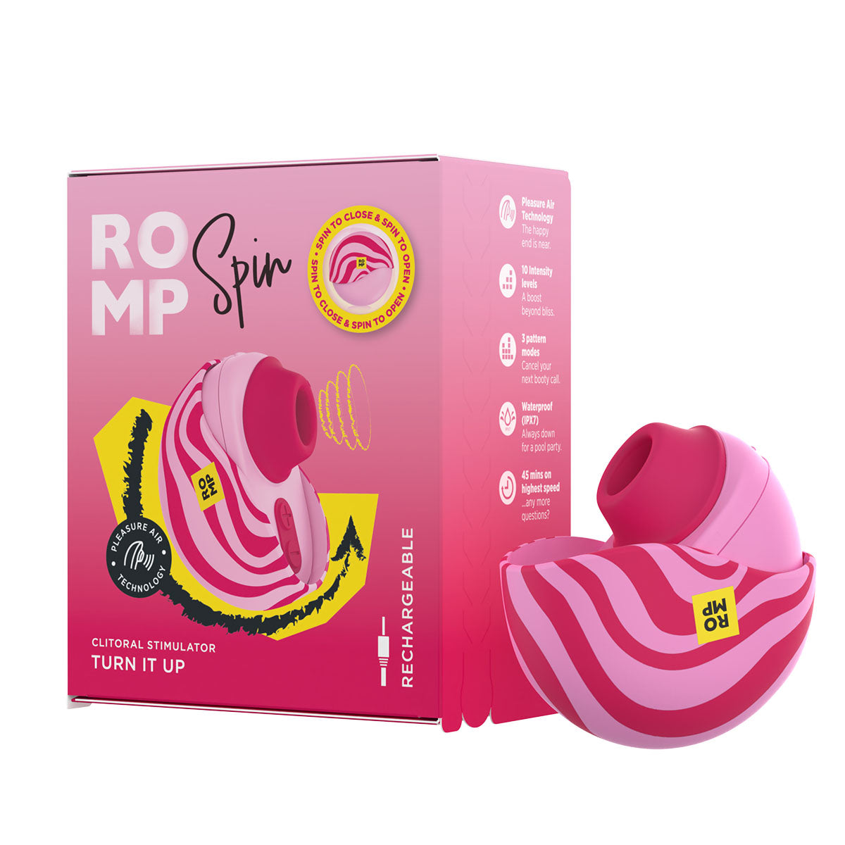 ROMP - Spin Clitoral Stimulator - Candy Stripe