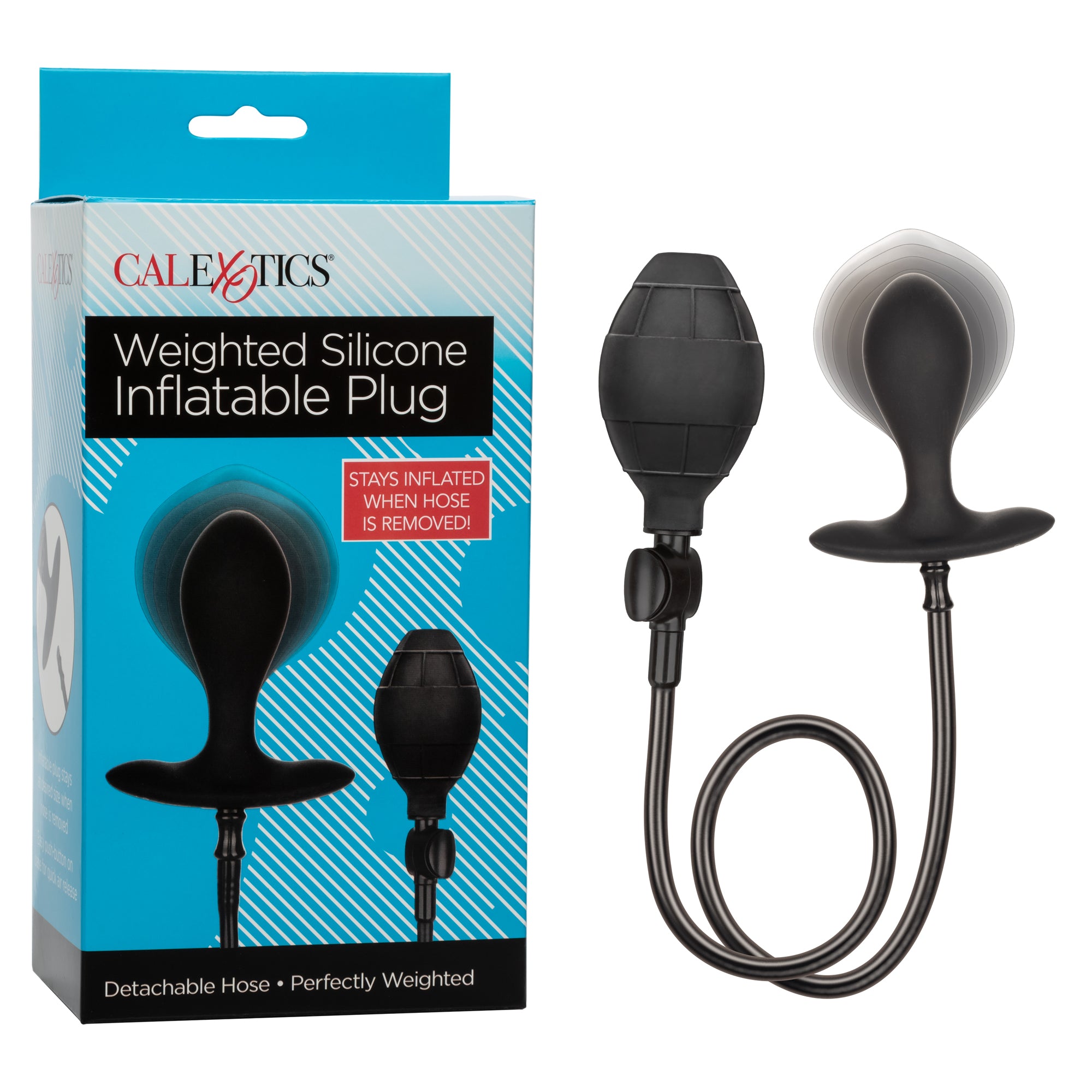 CalExotics® Plug gonflable lesté en silicone - Noir