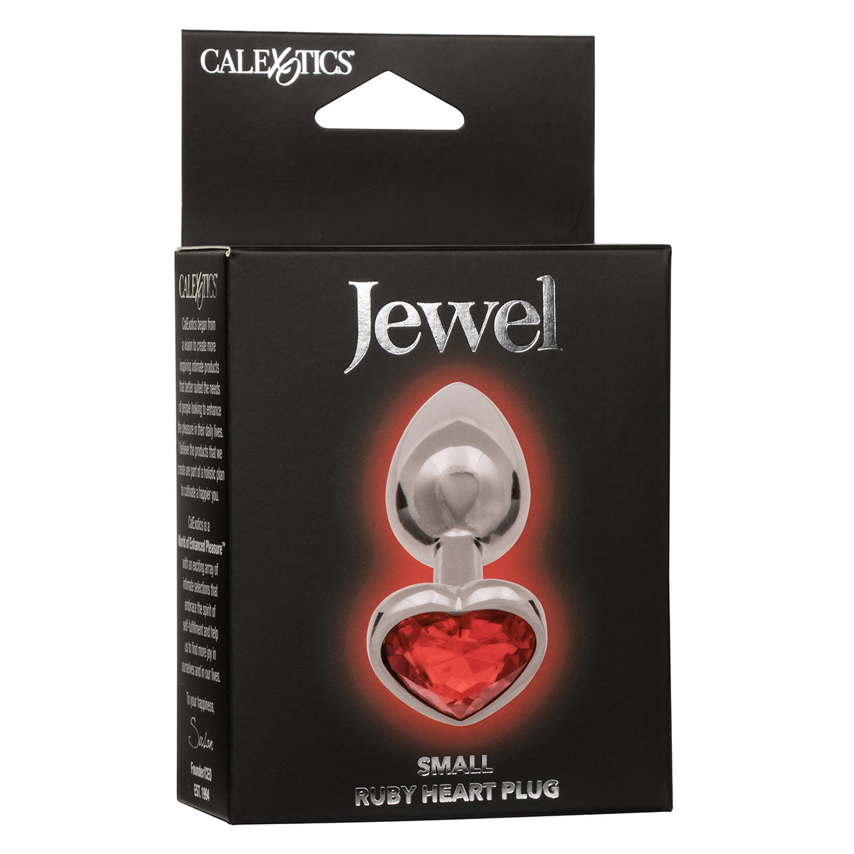 CaleXOtics Jewel Petit plug cœur rubis - Rubis