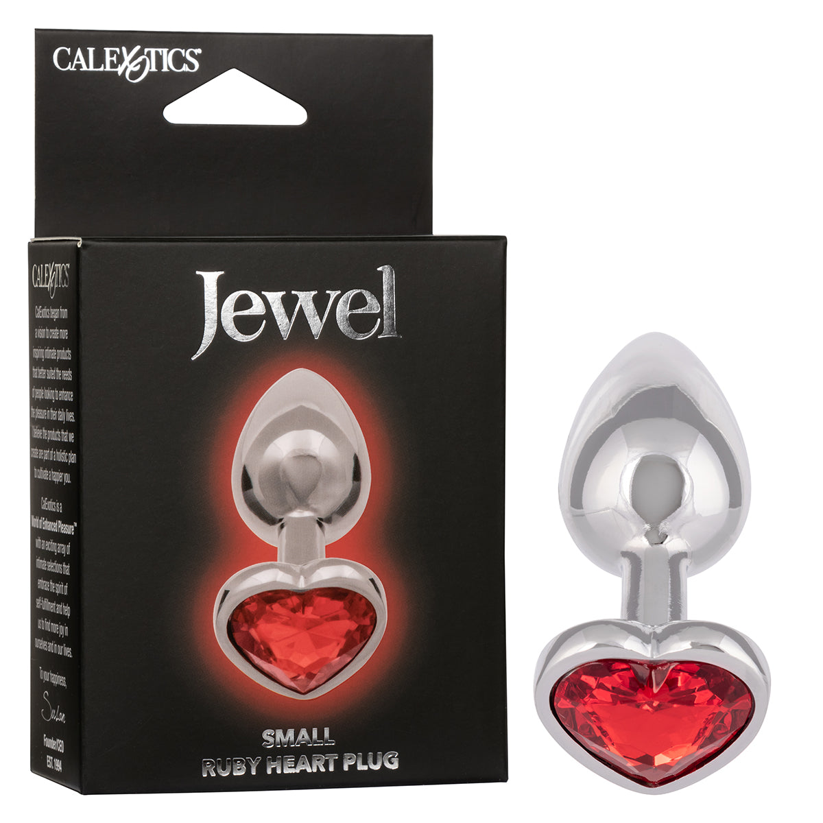 CaleXOtics Jewel Petit plug cœur rubis - Rubis