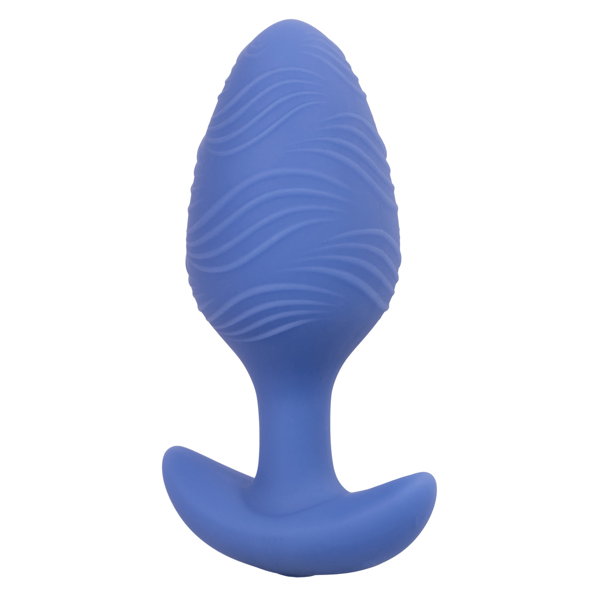 CalExotics® Cheeky Vibrating Glow in The Dark Large Butt Plug - Blue