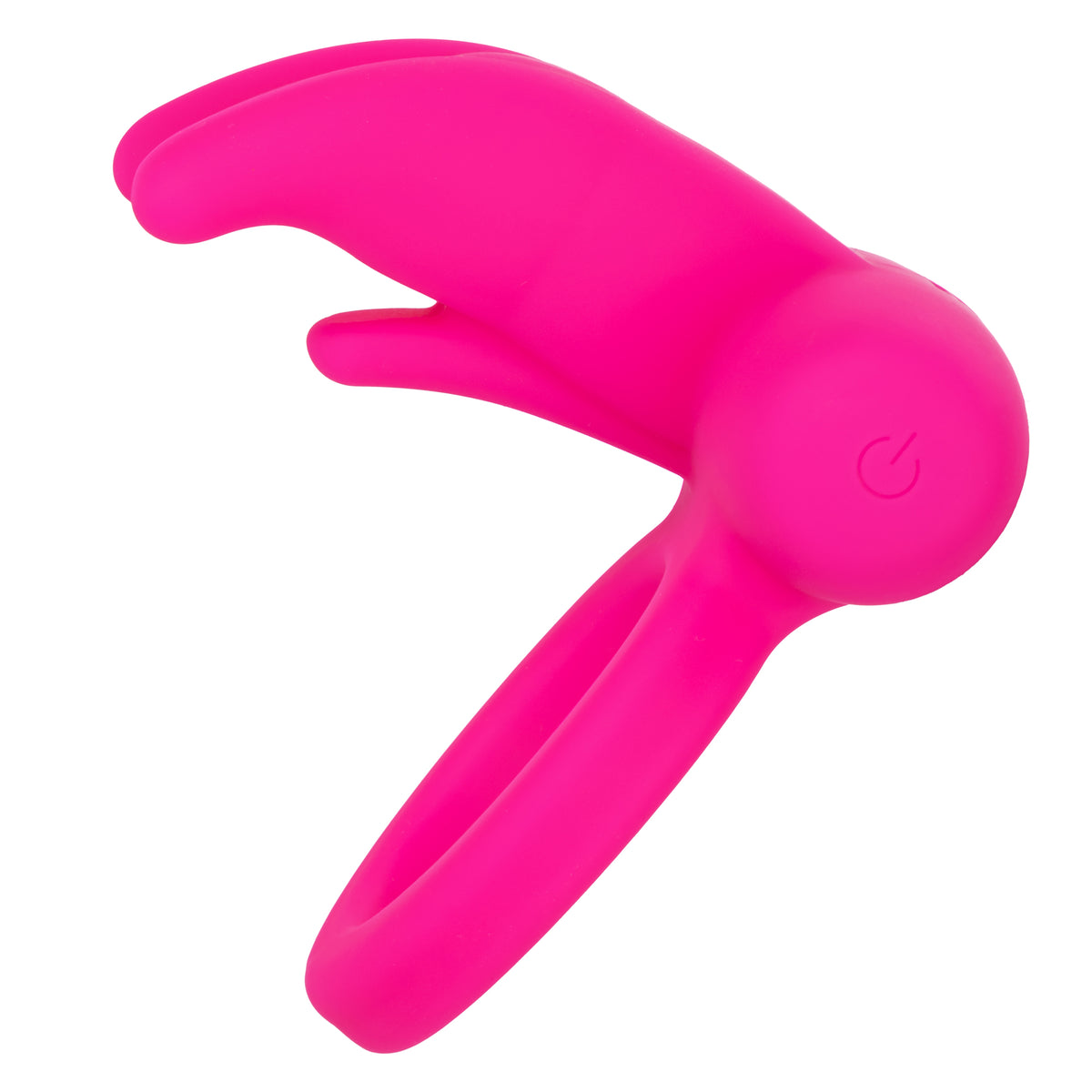 CALEXOTICS® - Silicone Rechargeable Triple Clit Flicker Vibrating Cock Ring - Pink