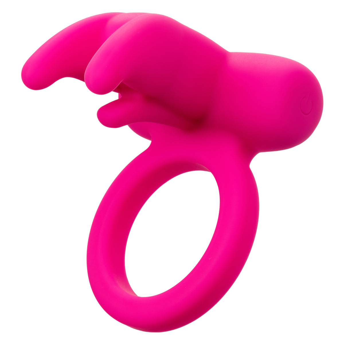 CALEXOTICS® - Silicone Rechargeable Triple Clit Flicker Vibrating Cock Ring - Pink