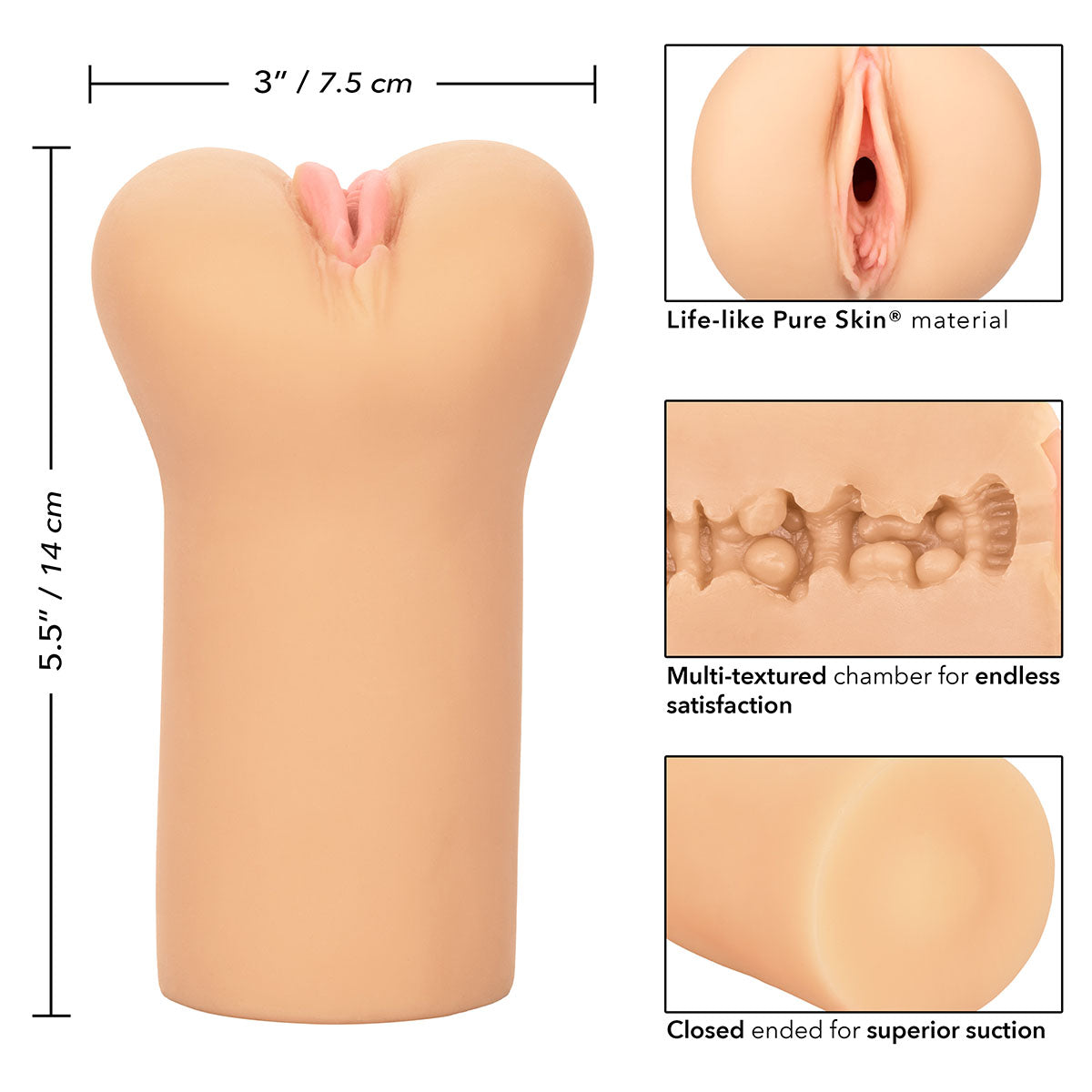 CALEXOTICS® - BOUNDLESS VULVA - Masturbator - Beige