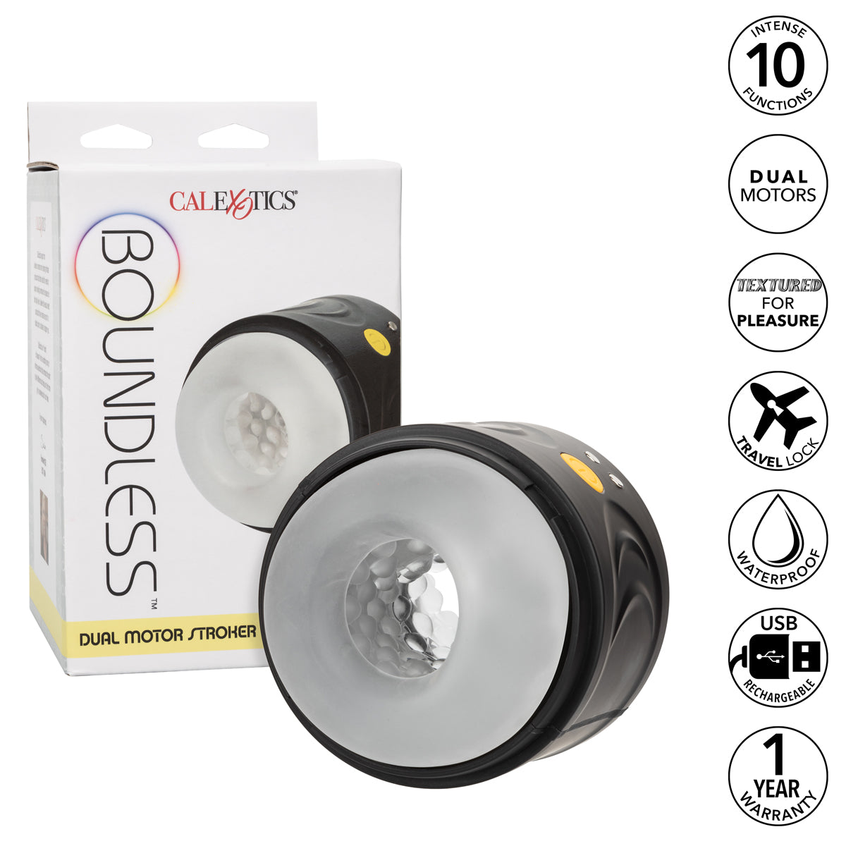 CalExotics® - Boundless™ - Masturbateur double moteur – Noir