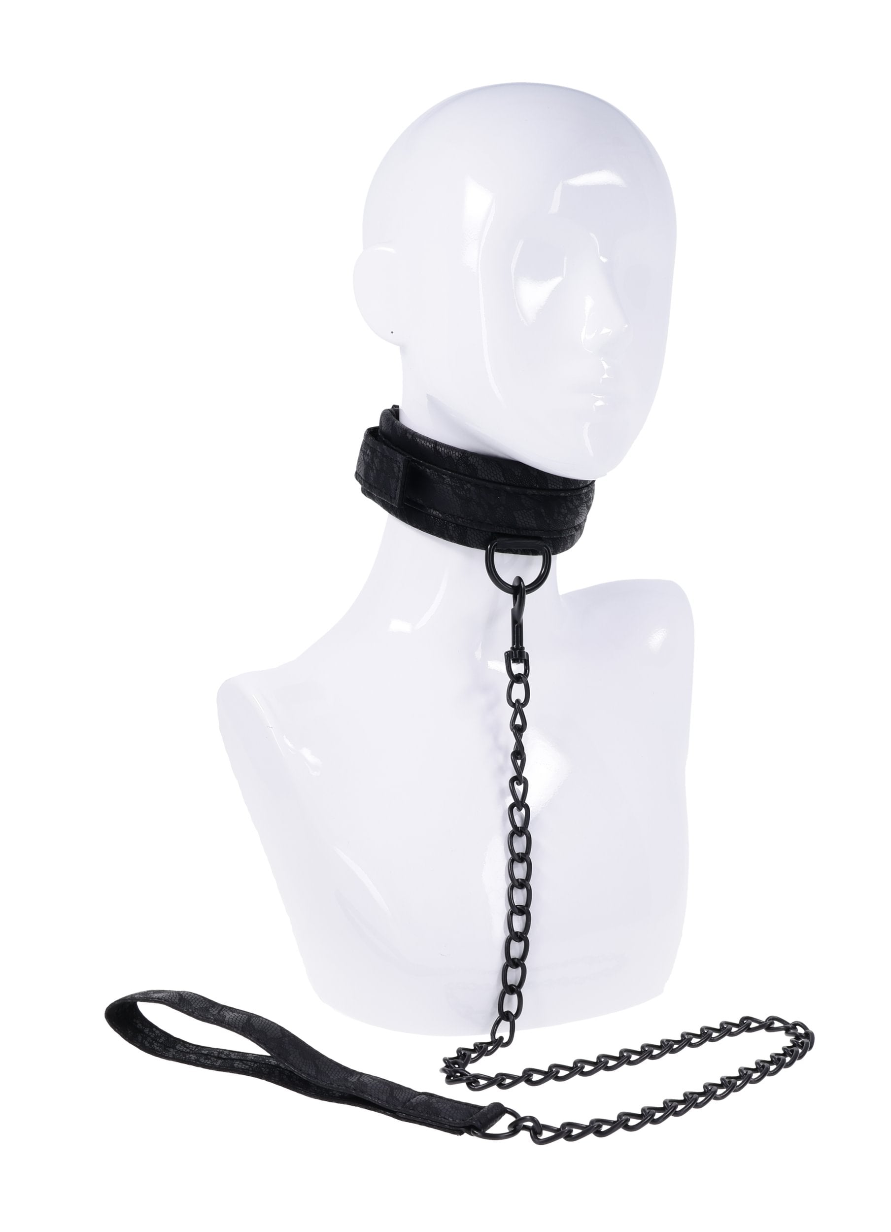 Sportsheets Sincerely - Lace Collar & Leash - Black