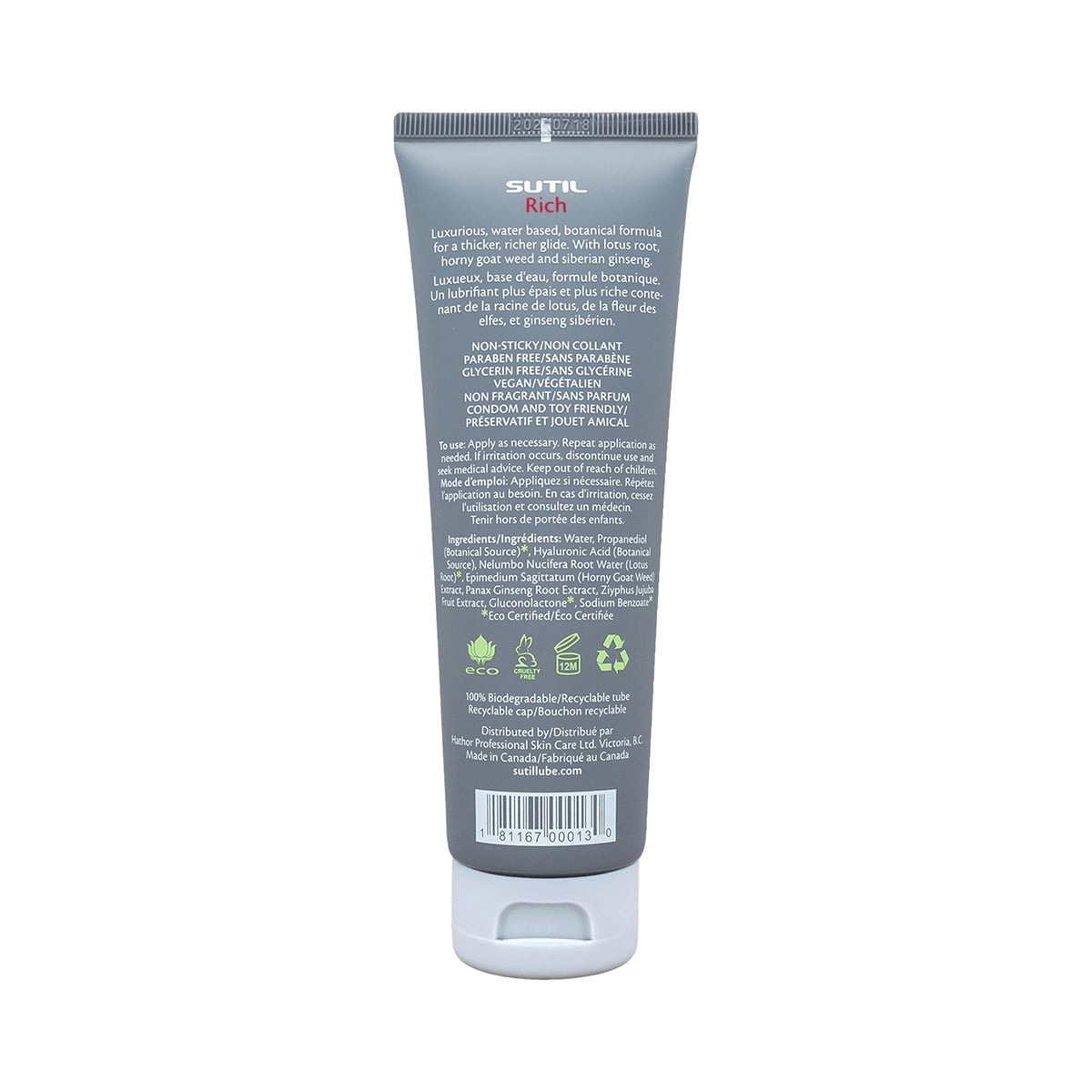 Lubrifiant intime à base d'eau SUTIL Rich – 59/118/236 ml.