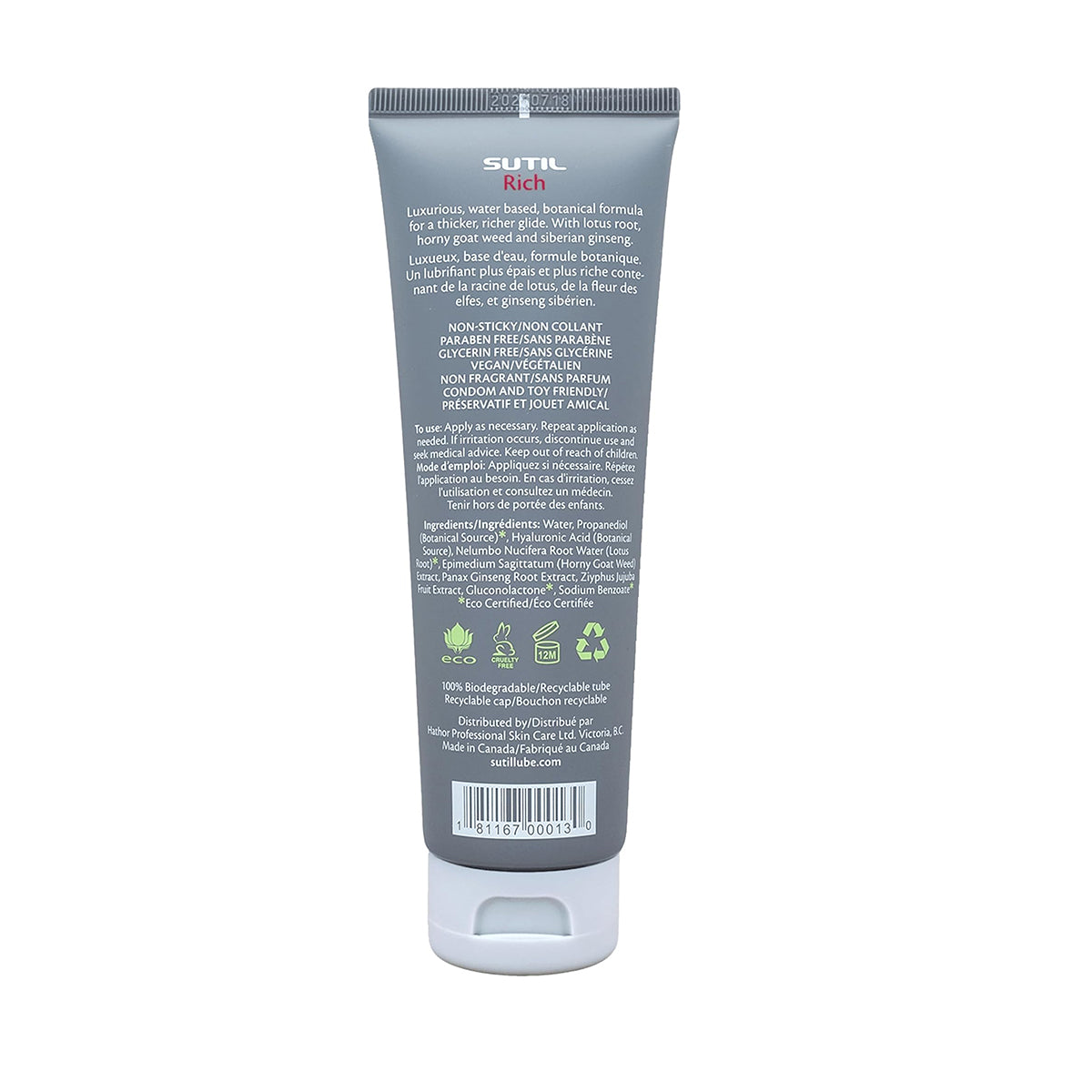 Lubrifiant intime à base d'eau SUTIL Rich – 59/118/236 ml.
