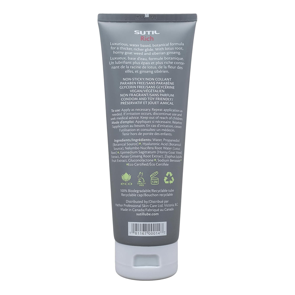 Lubrifiant intime à base d'eau SUTIL Rich – 59/118/236 ml.