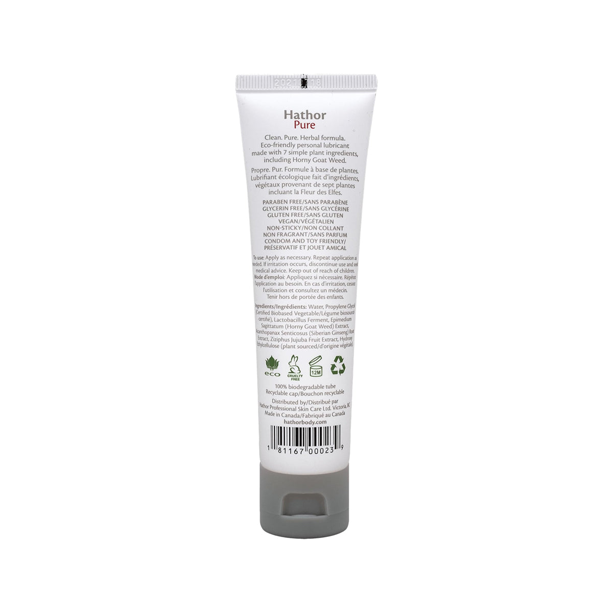Lubrifiant Original Pur Hathor à l'épimède – 2/4/8 oz.