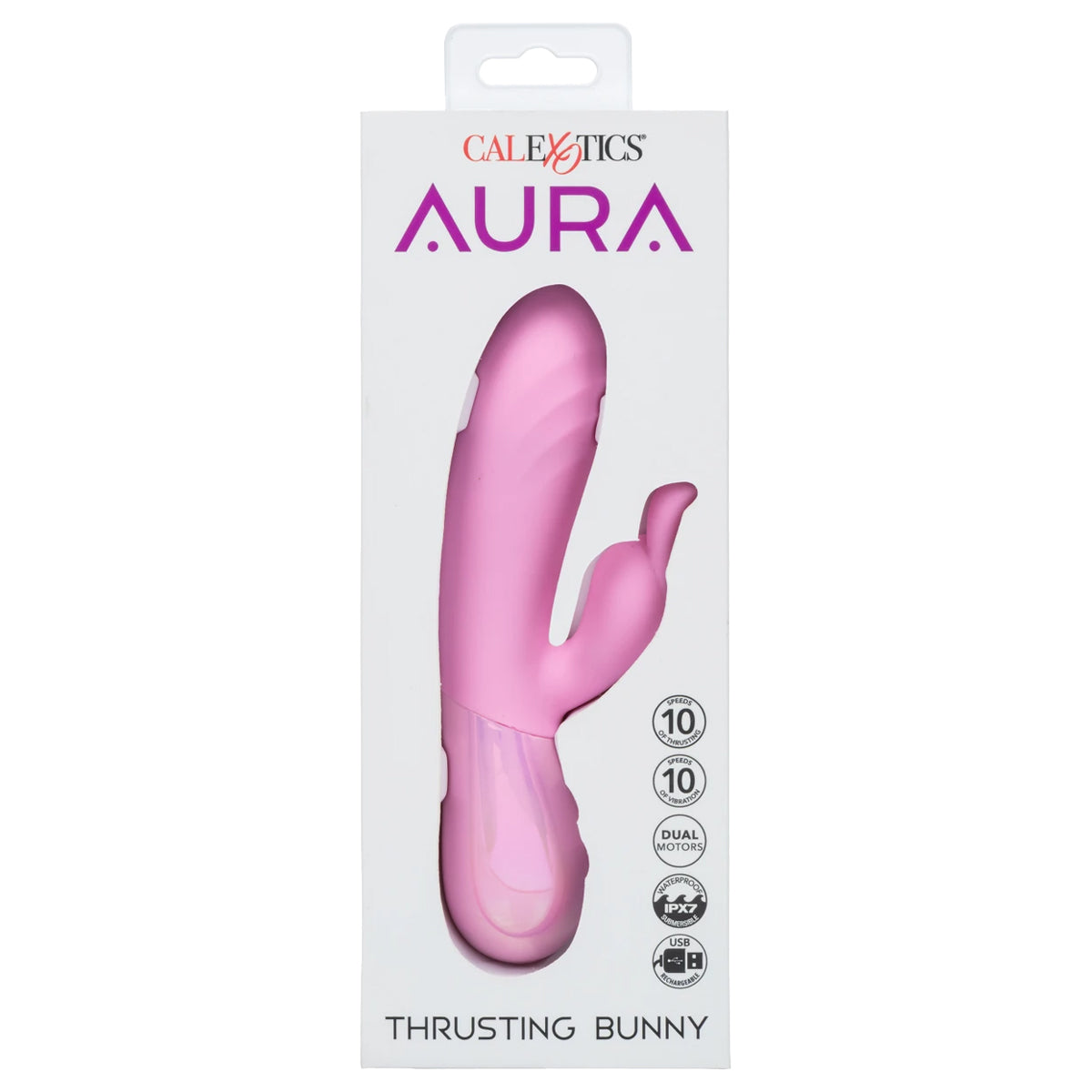 CalExotics® Aura – Thrusting Bunny Vibrator – Pink