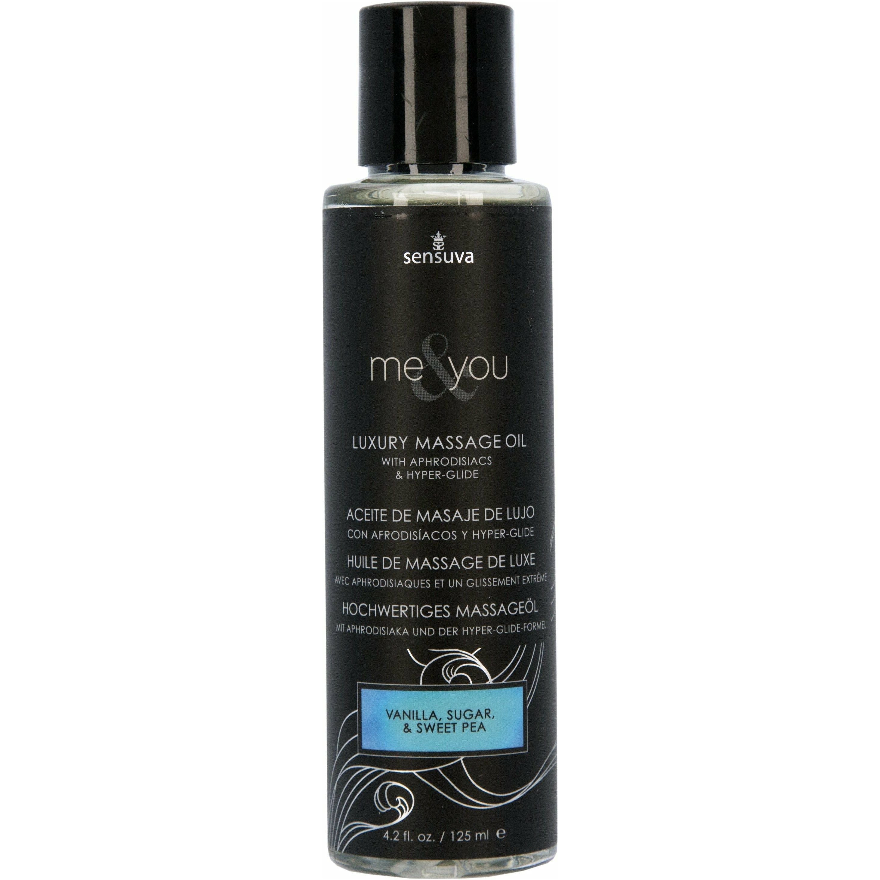 Sensuva Me&You – Huile de massage de luxe – 125 ml – Vanille, Sucre & Pois de senteur