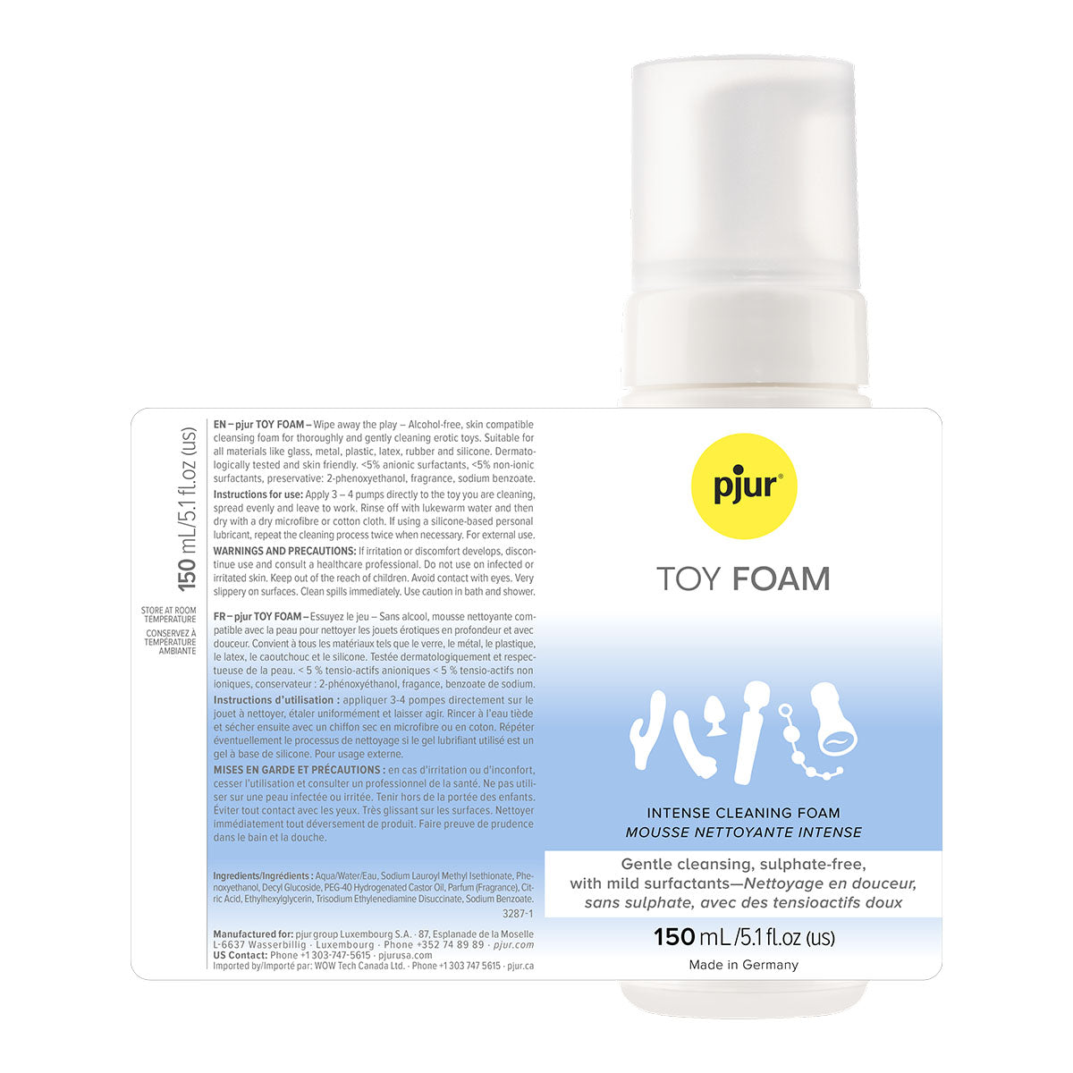 pjur® - TOY FOAM - Intense Cleaning Foam - 150 mL / 5.1 fl. oz.