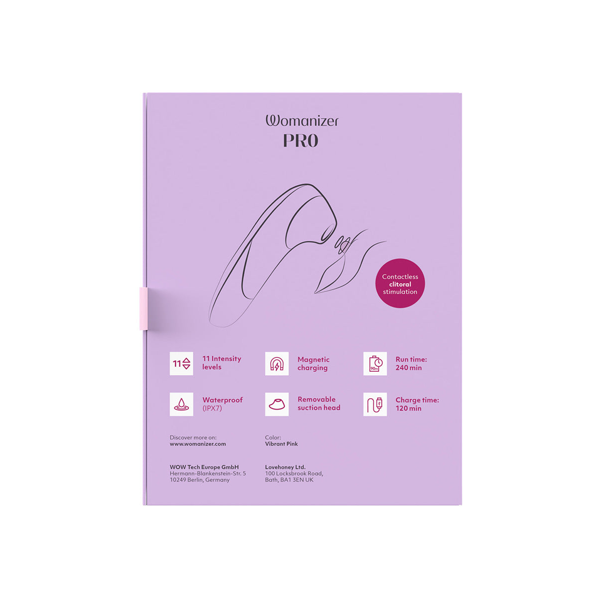 Womanizer Pro – Clitoral Stimulator – Lilac