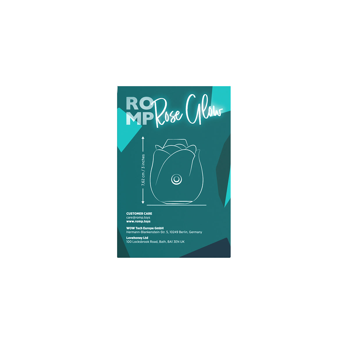ROMP – Rose Glow – Clitoral Stimulator – Glow-In-The-Dark Blue