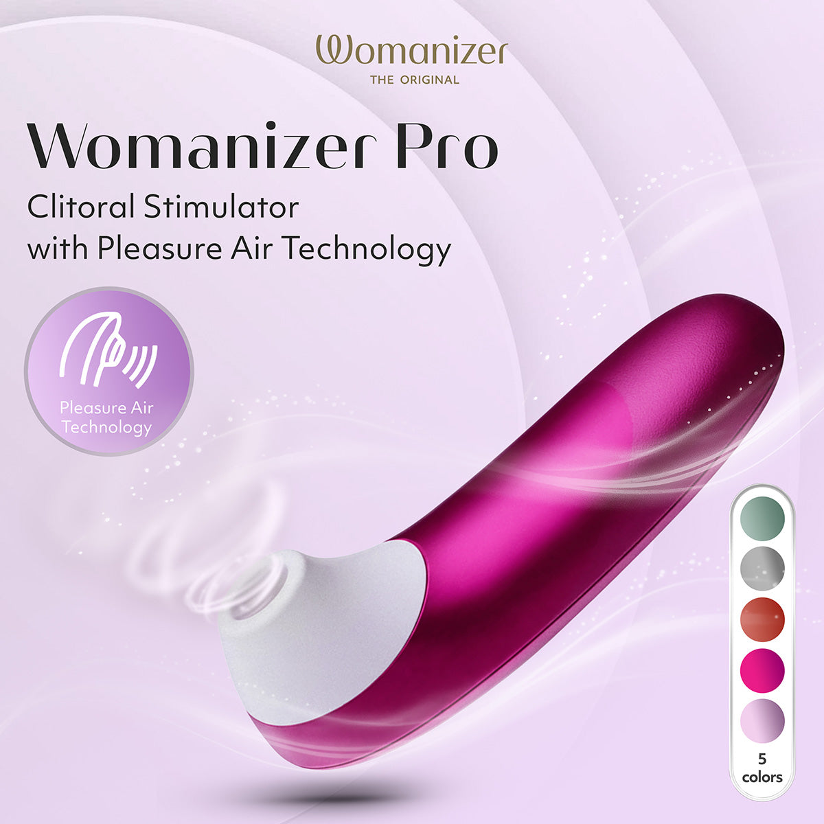 Womanizer Pro – Stimulateur clitoridien – Rose vif