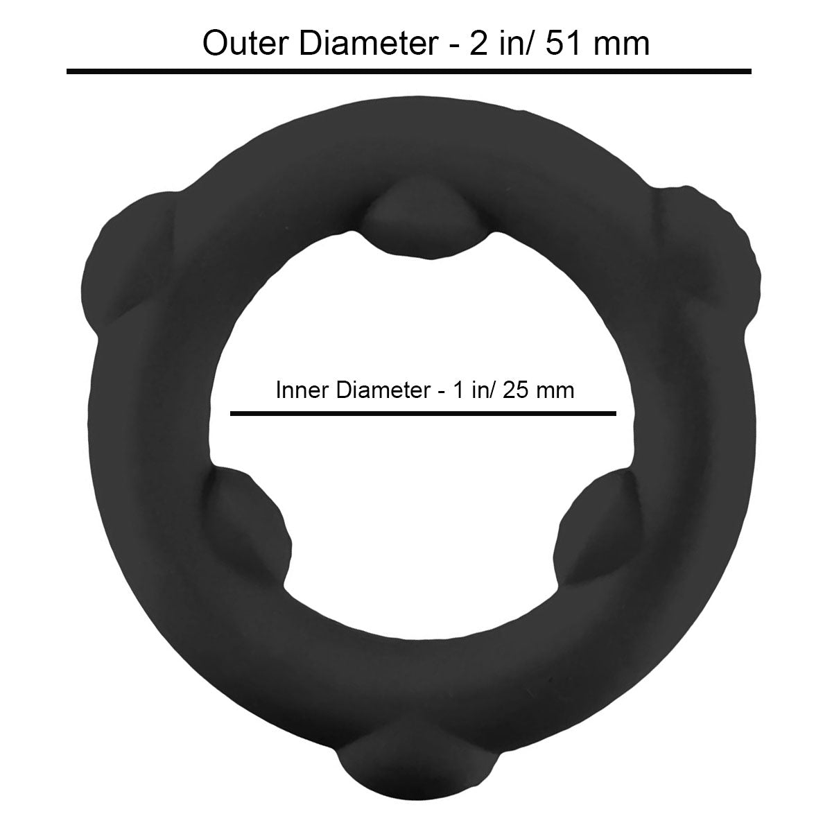 OXBALLS - Silicone Spinner Ring – Black