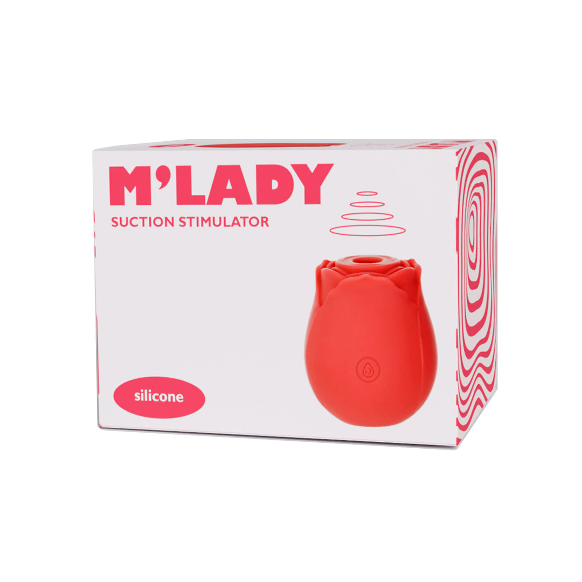 M'Lady - Rose Clitoral Suction Stimulator - Red