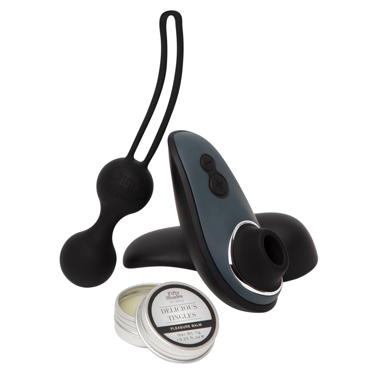 Cinquante Nuances de Grey x Womanizer - Kit Couple Désir Éclos