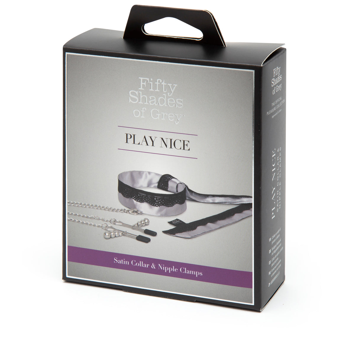 Cinquante Nuances de Grey - Joue gentiment Collier en satin et dentelle et Pinces à tétons