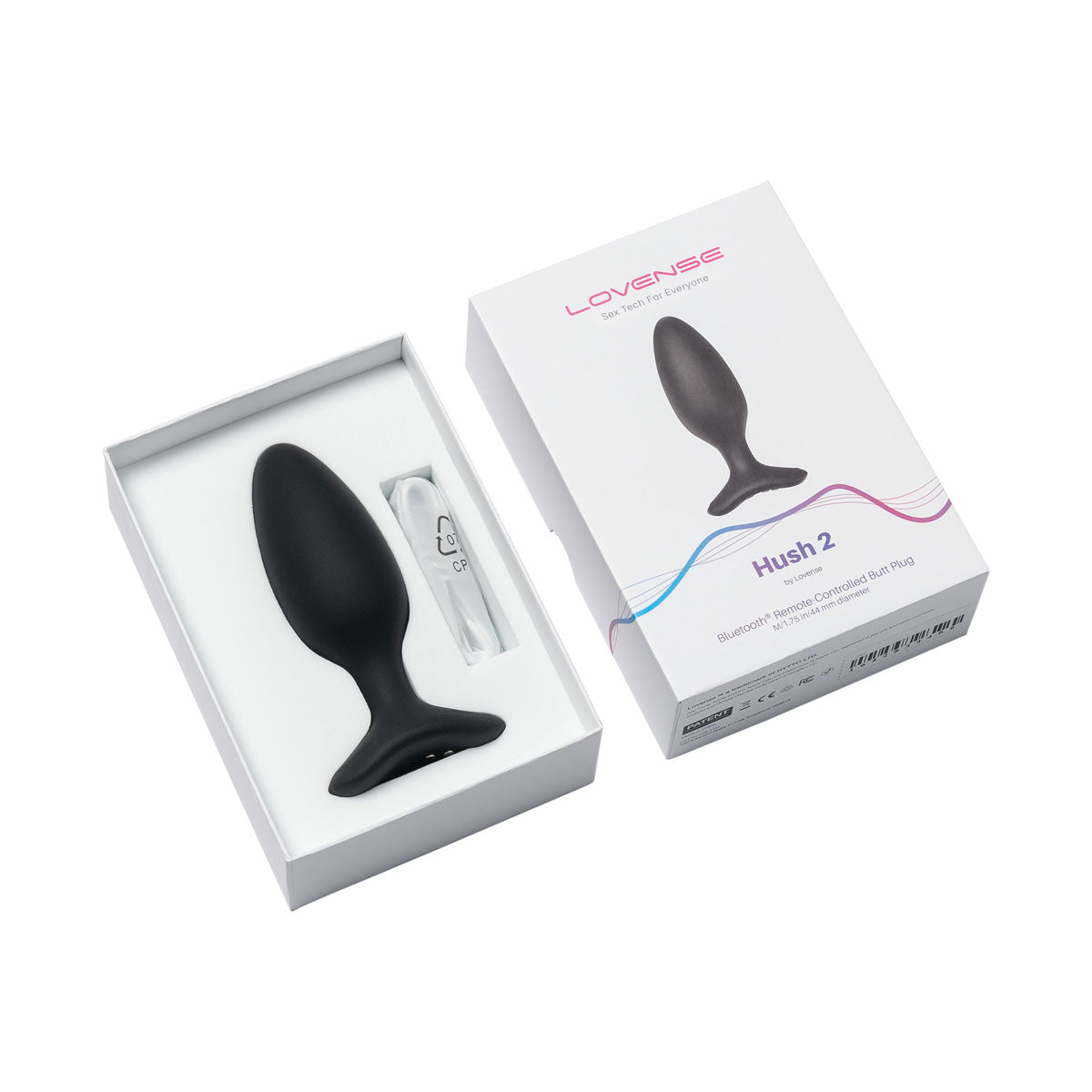 Lovense - Hush 2 - 1.75 In. Bluetooth® Vibrating Butt Plug - Black