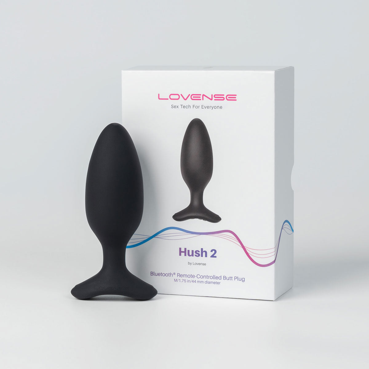 Lovense - Hush 2 - 1.75 In. Bluetooth® Vibrating Butt Plug - Black